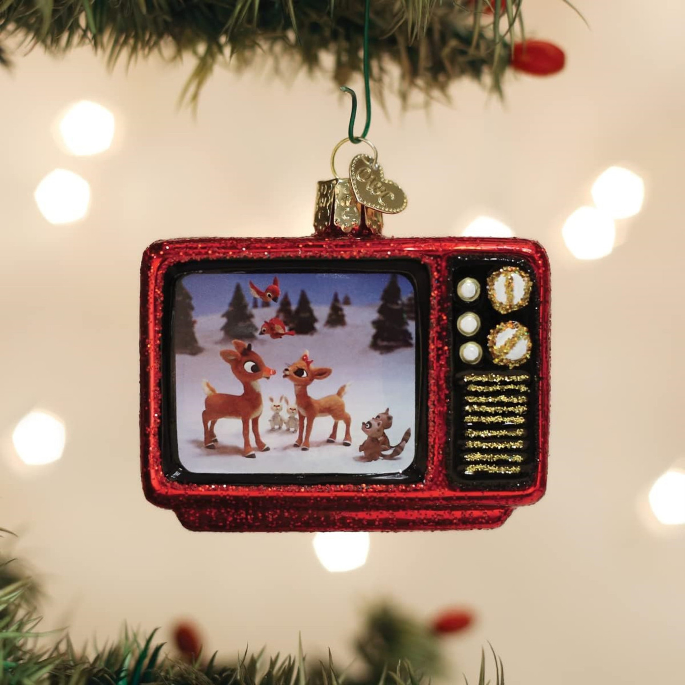 Old World Christmas TV Classic Blown Glass Holiday Ornament