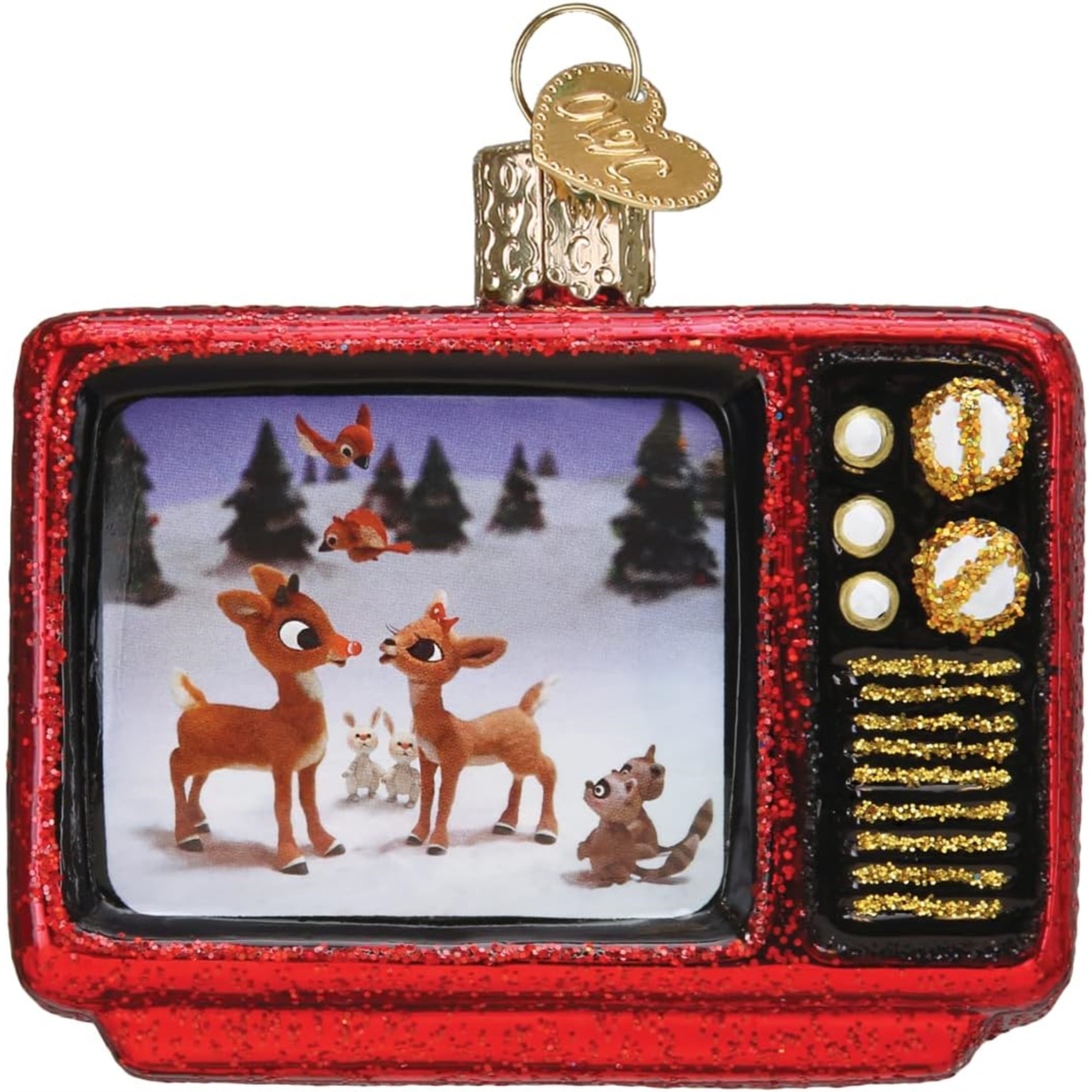 Old World Christmas Blown Glass Ornament for Christmas Tree, TV Classic