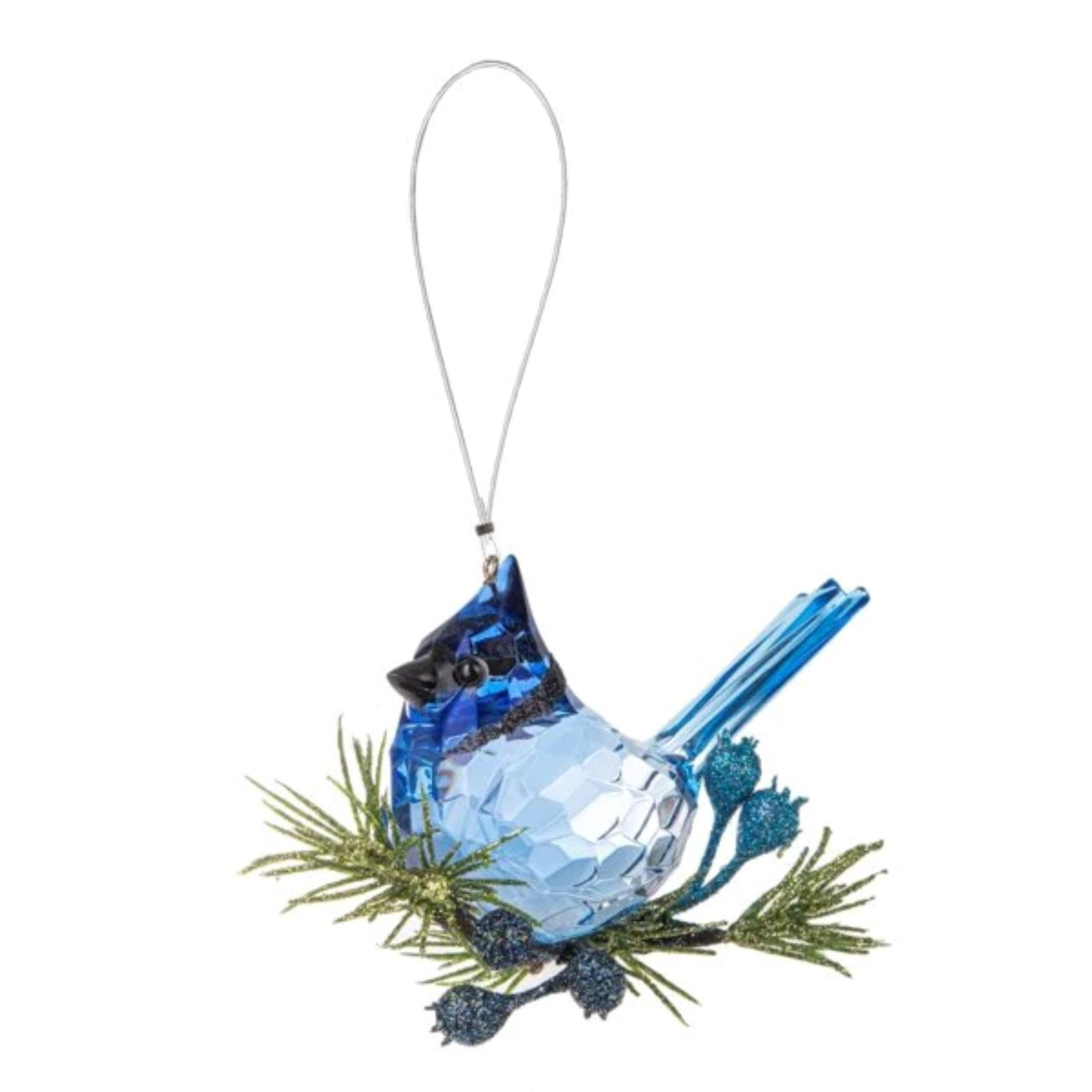 Blue Jay and Red Cardinal Birds Garden Statue Resin Yard Ornament