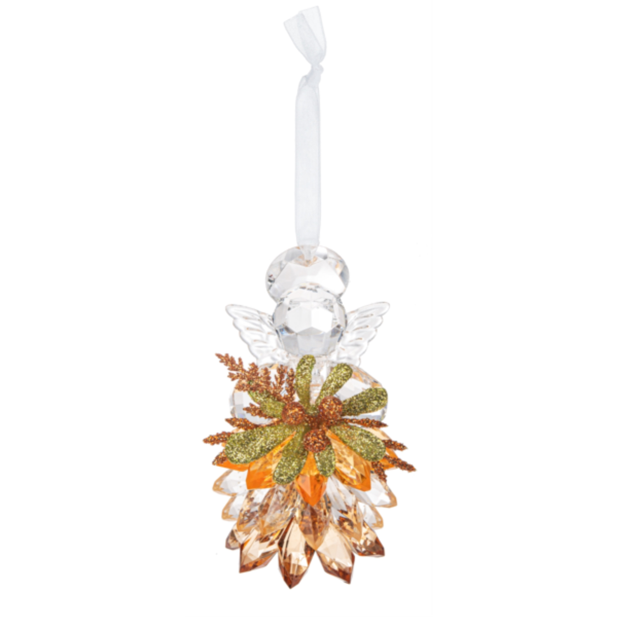 Ganz Krystal Christmas Ornament for Christmas Tree, Harvest Angel, 3.5in