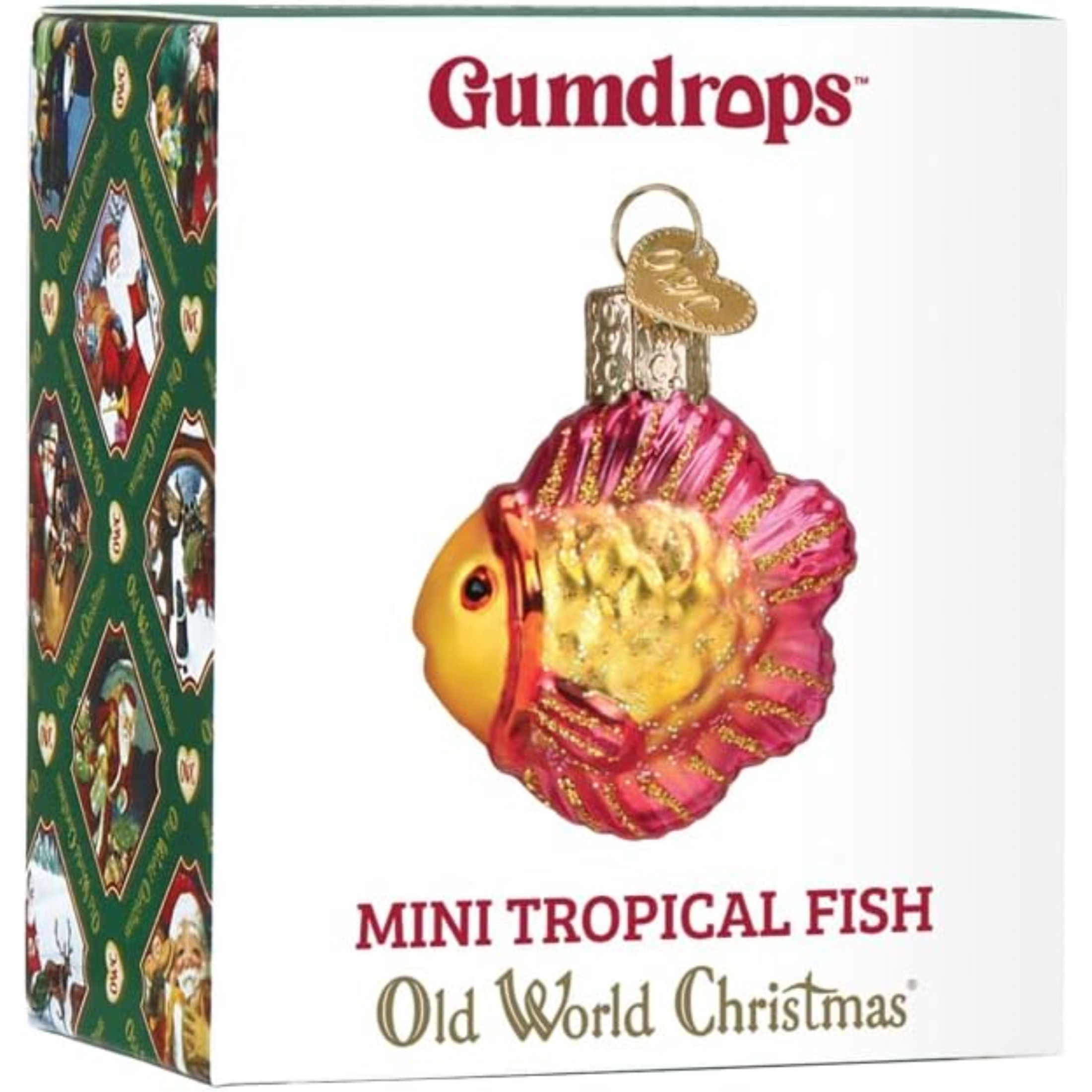 Old World Christmas Mini Glass Blown Ornament for Christmas Tree, Tropical Fish (With OWC Gift Box)