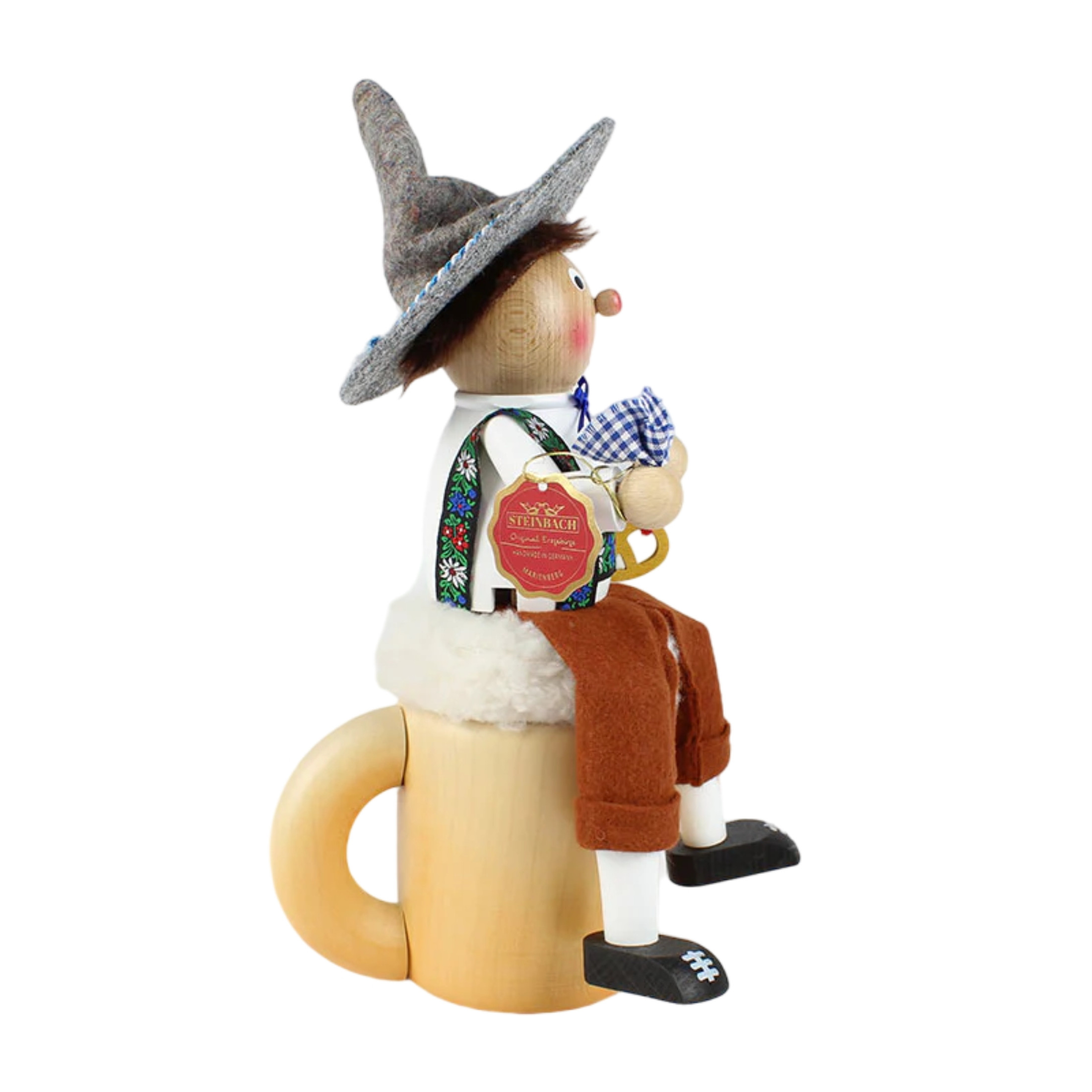 Steinbach Wooden Musical Incense Burning Smoker, Oktoberfest, 10"