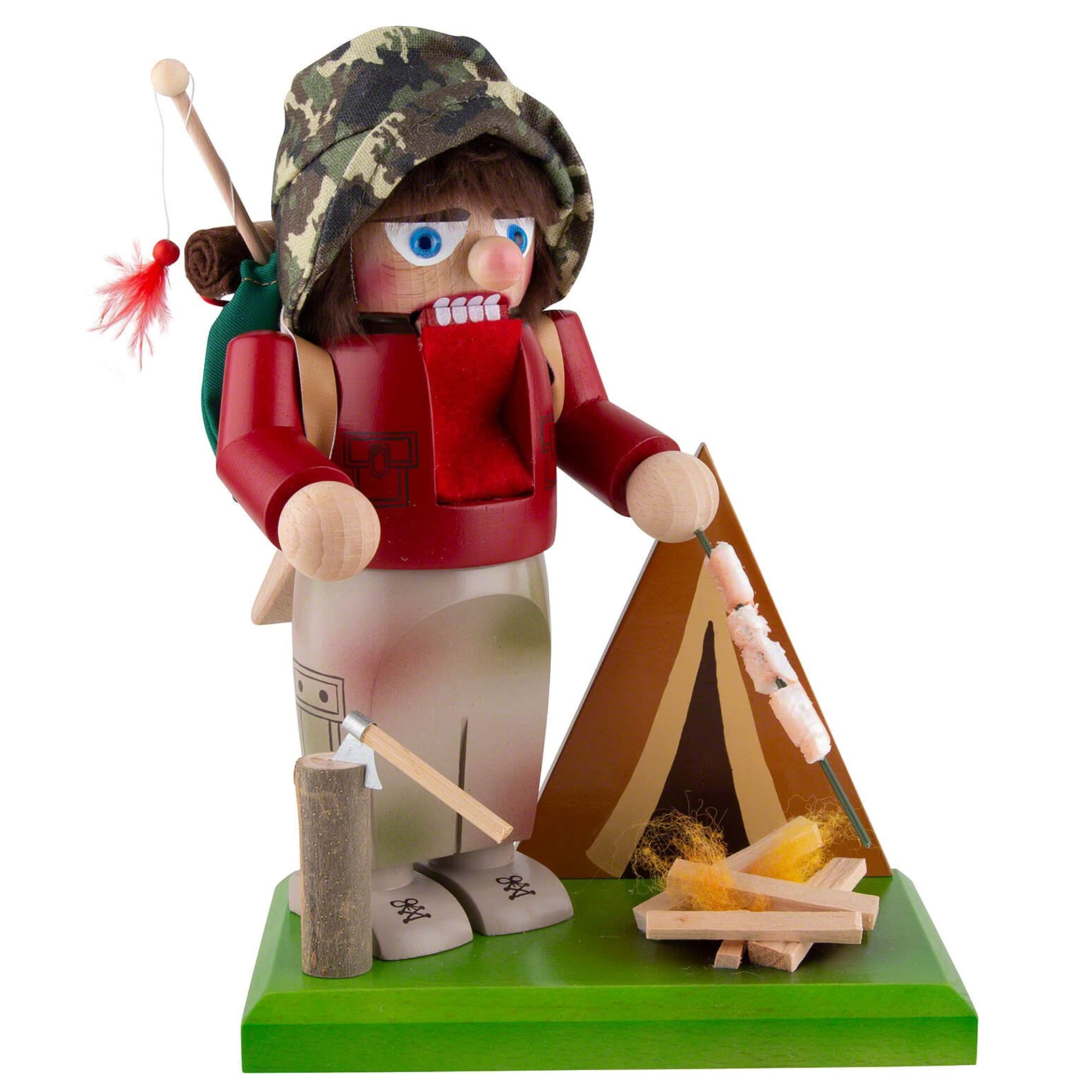 Steinbach Chubby Nutcracker, Handmade German Christmas Decoration, Camper, 10.5"