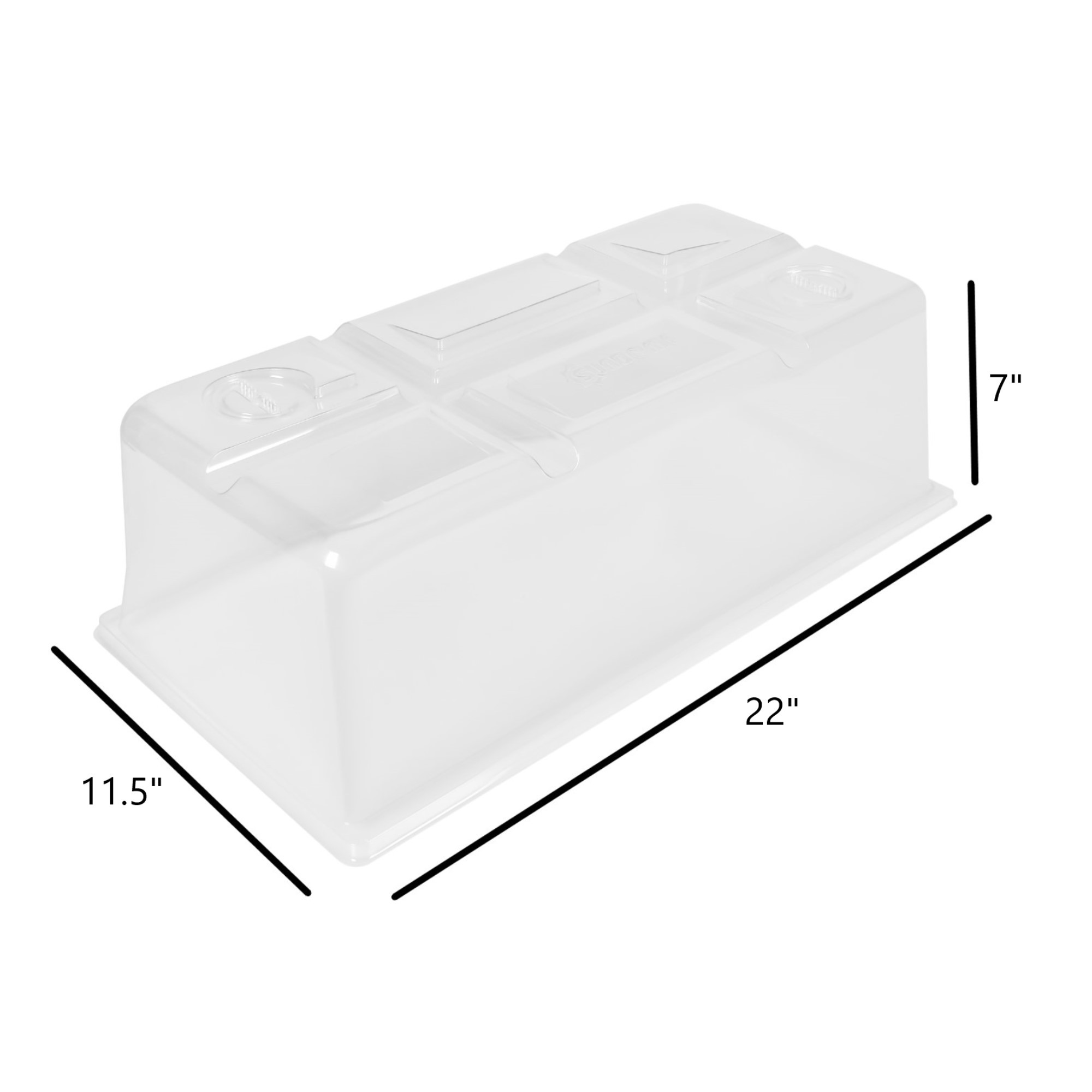 SUNPACK Sundome Plastic Multi-Vented Humidity Dome, Clear, 7"