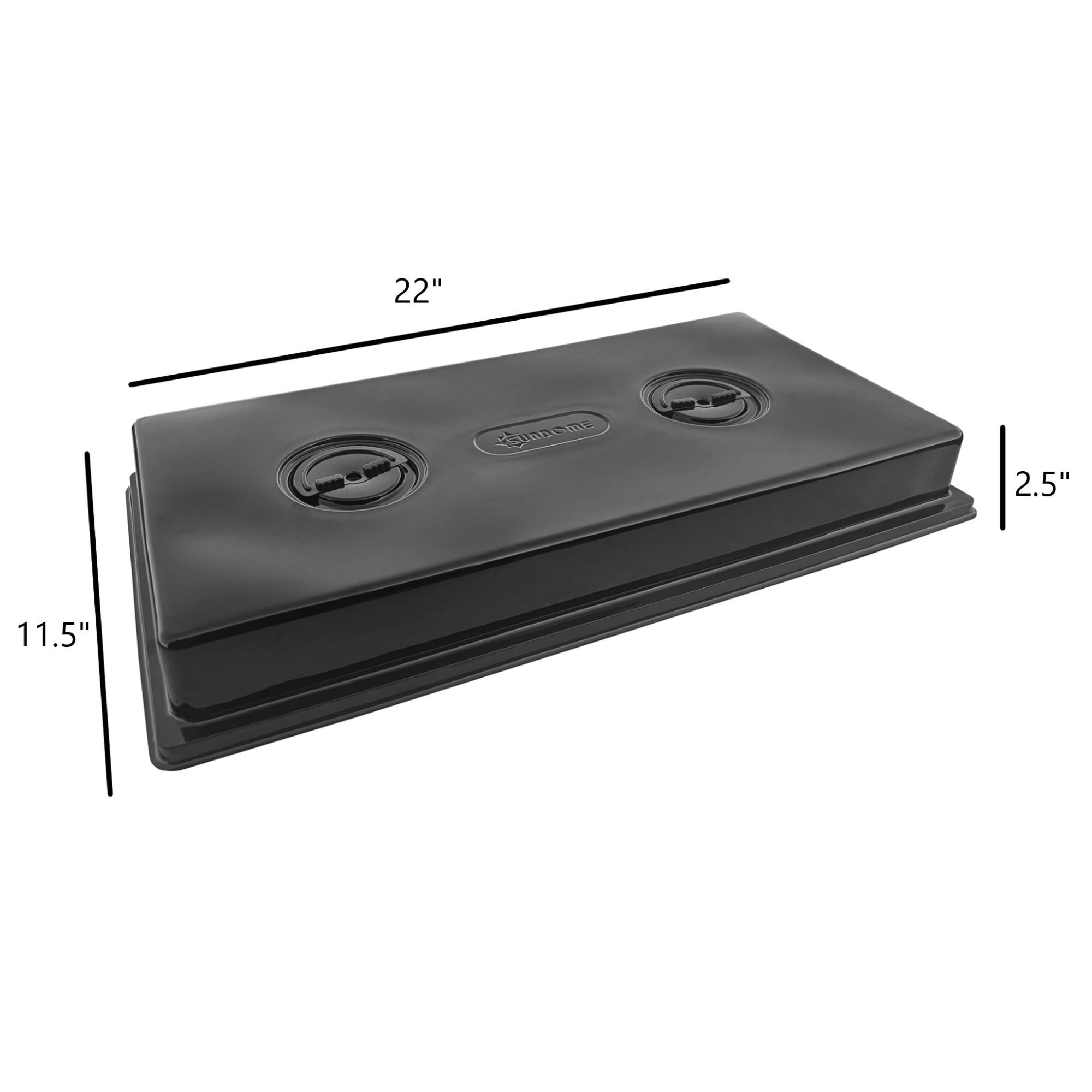 SUNPACK Sundome Plastic Multi-Vented Humidity Dome, Black, 2"