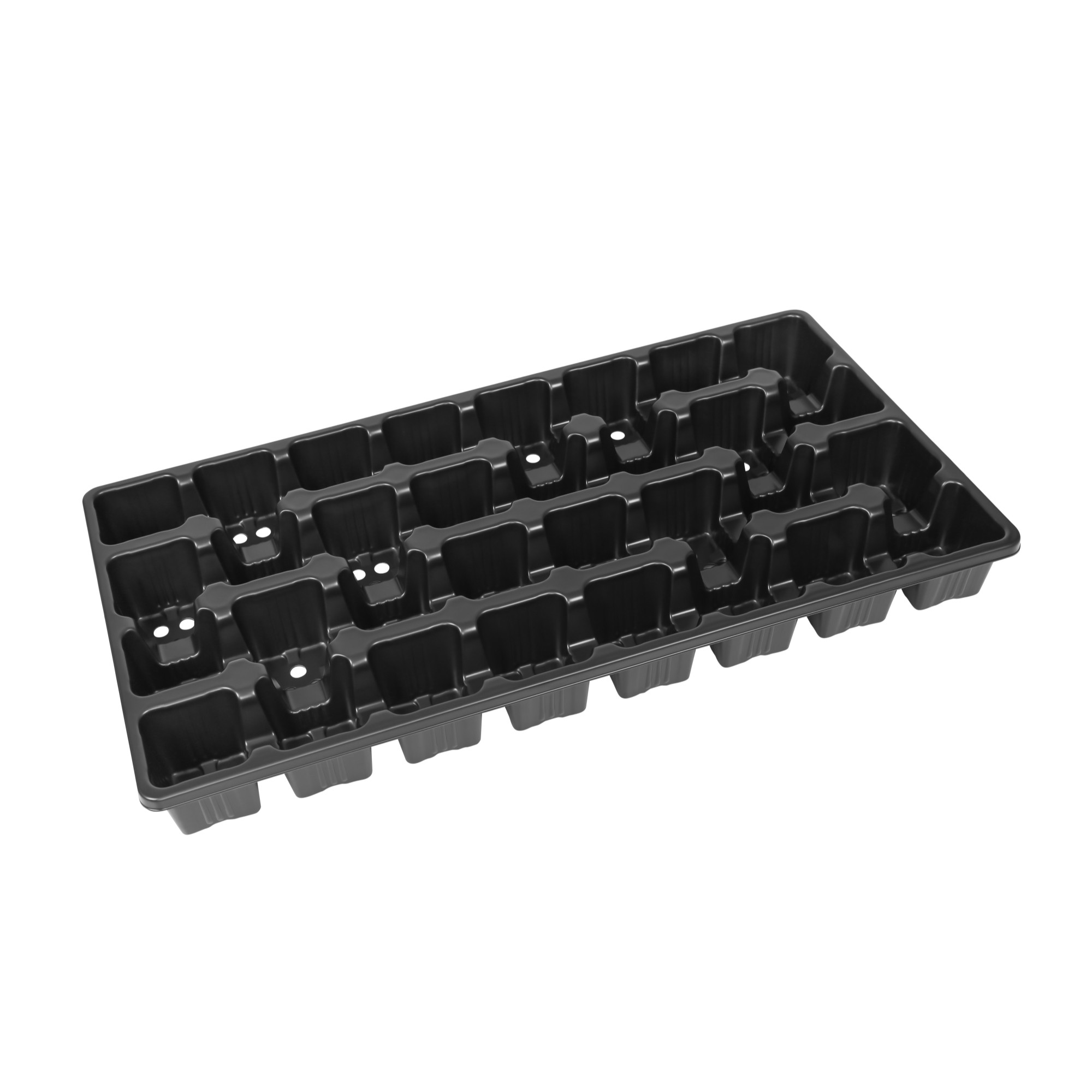 SUNPACK 22" x 10.5" Heavy Duty 32-Cell Carrying Tray, Black, 2"