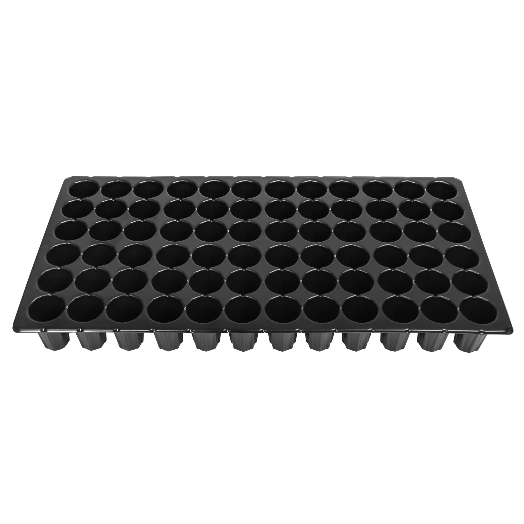 Sunpack 21"x11" 72-Cell Extra Strength Round Insert, for Greenhouses, Gardening, and Seedlings, Black, Fits 10"x20" Trays