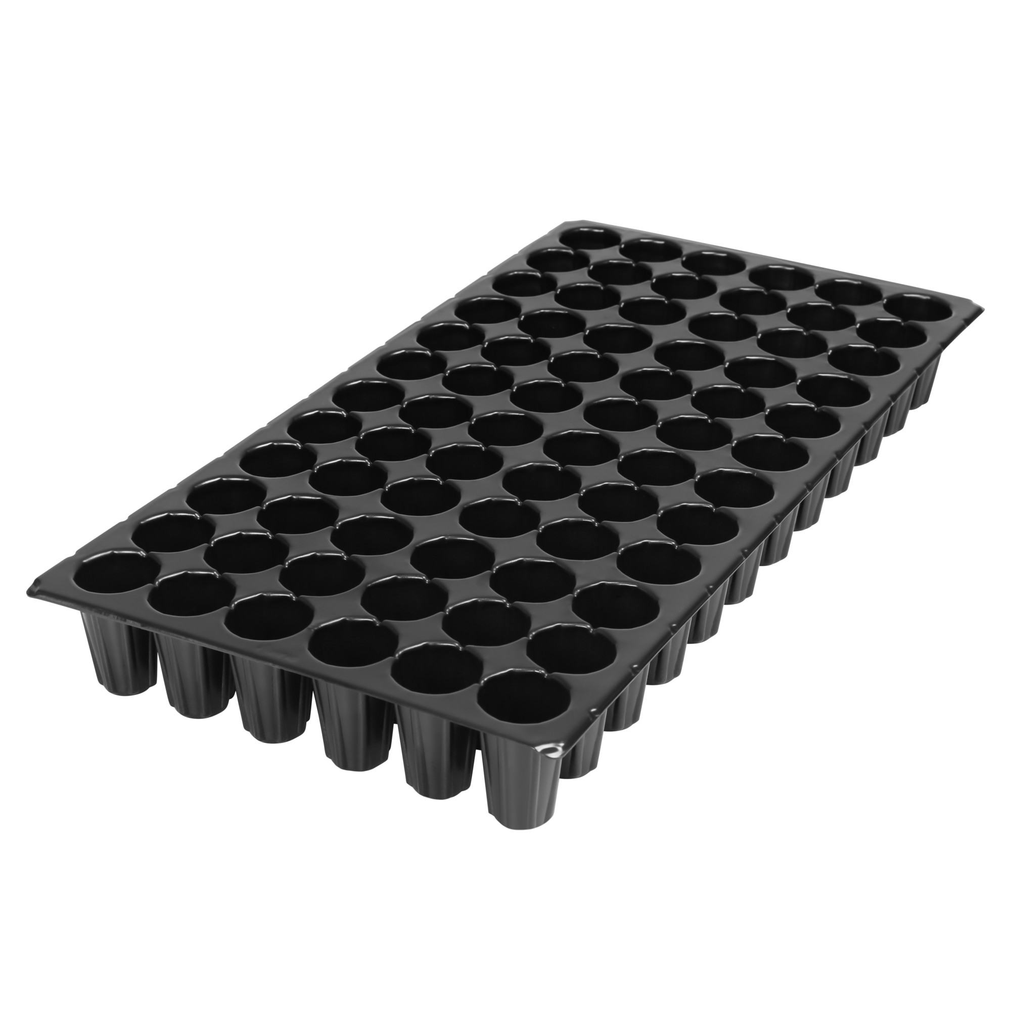 SUNPACK 21" x 11" Heavy Duty 72-Cell Circular Insert Tray, Black, 2.5"