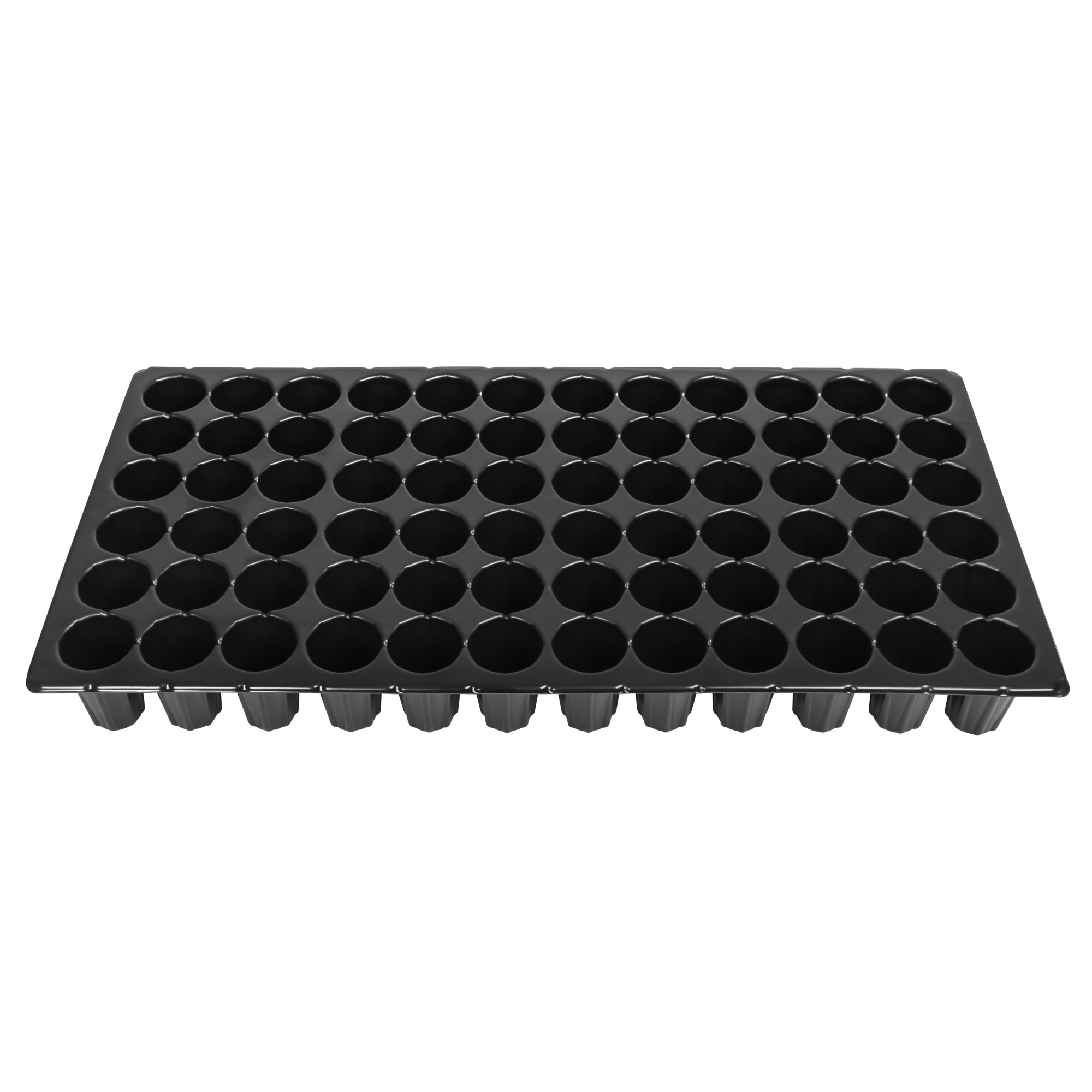 SUNPACK 21" x 11" Heavy Duty 72-Cell Circular Insert Tray, Black, 2.5"