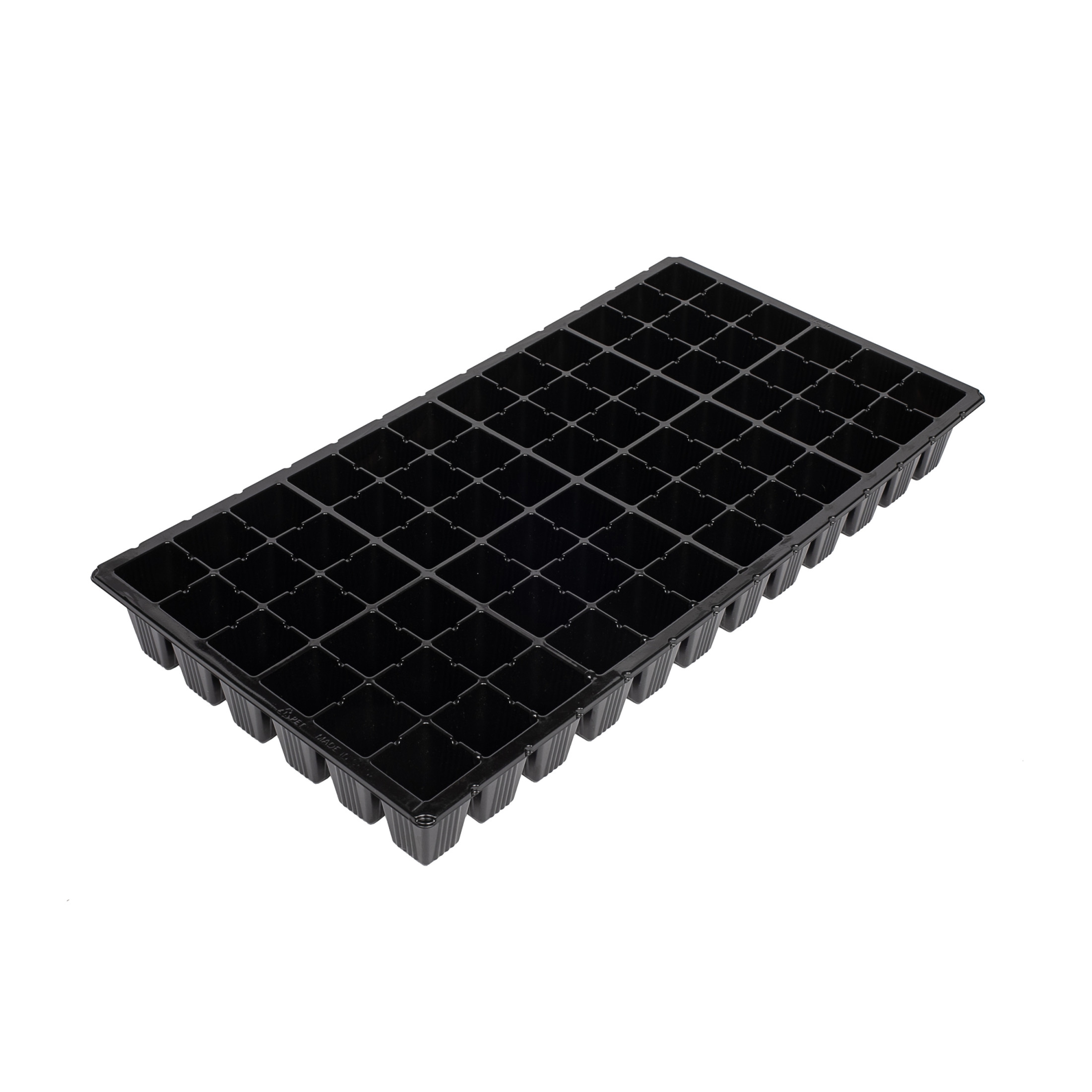 SunPack 21"x11" 72 Cell Square Insert, for Greenhouses, Gardening, and Seedlings, Black, Fits 10"x20" Trays