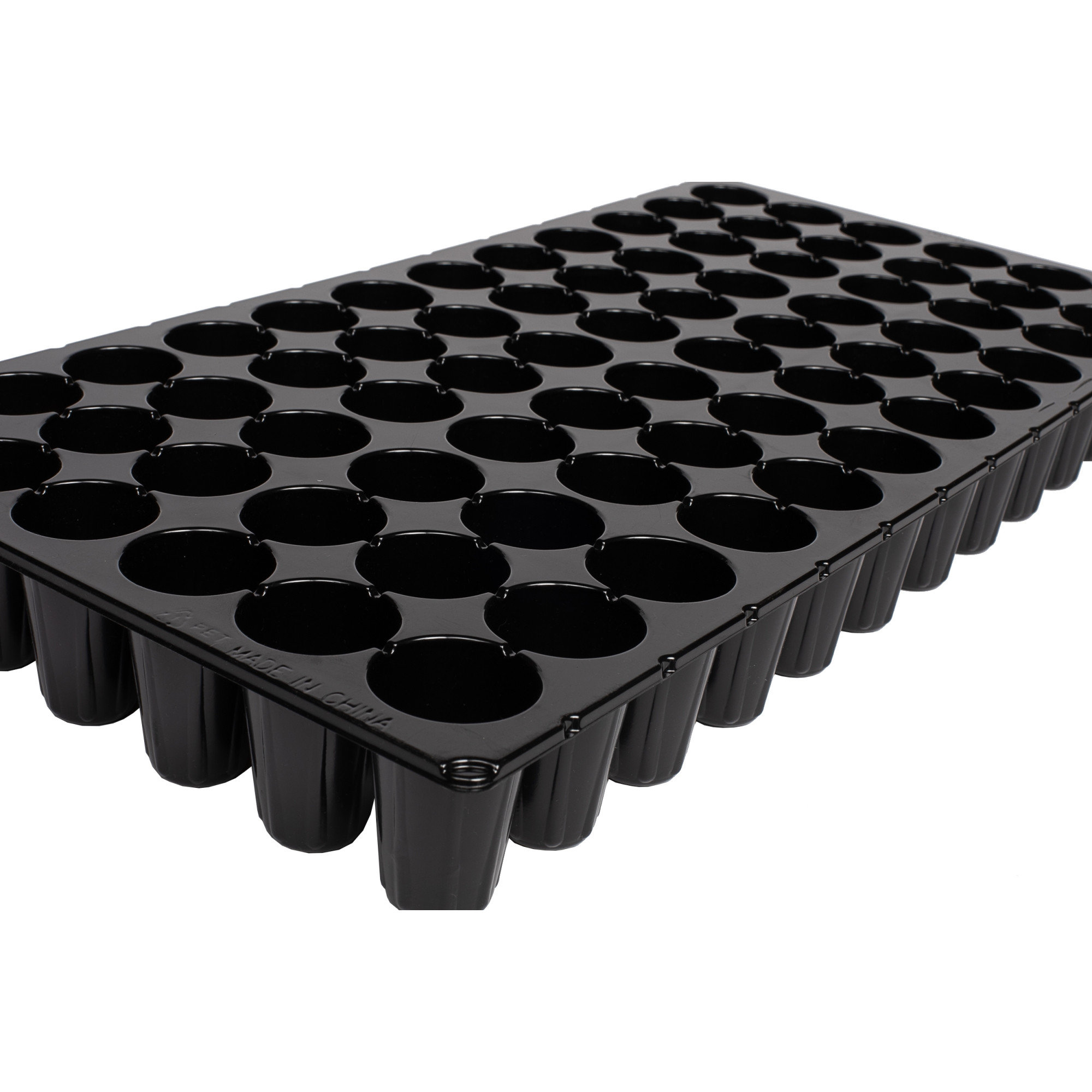 SUNPACK 21" x 11" Heavy Duty 72-Cell Circular Insert Tray, Black, 2.5"