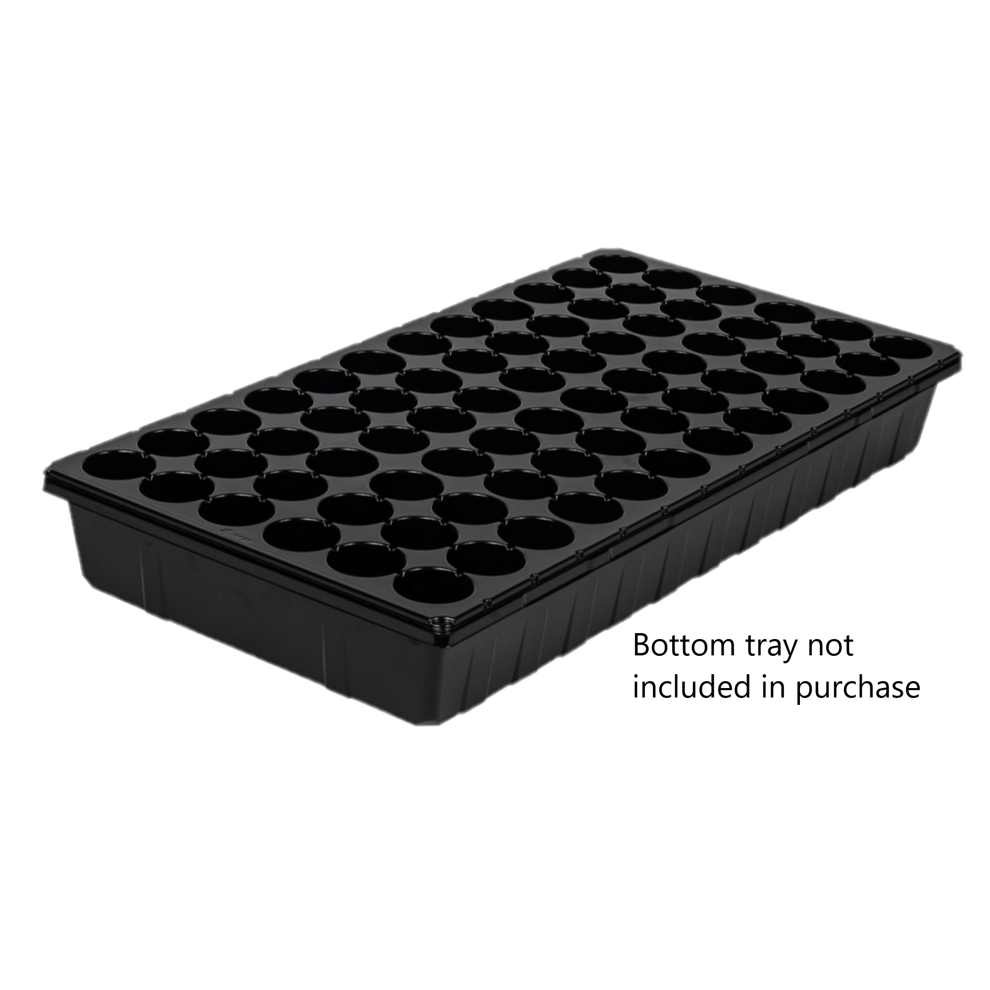 SUNPACK 21" x 11" Heavy Duty 72-Cell Circular Insert Tray, Black, 2.5"