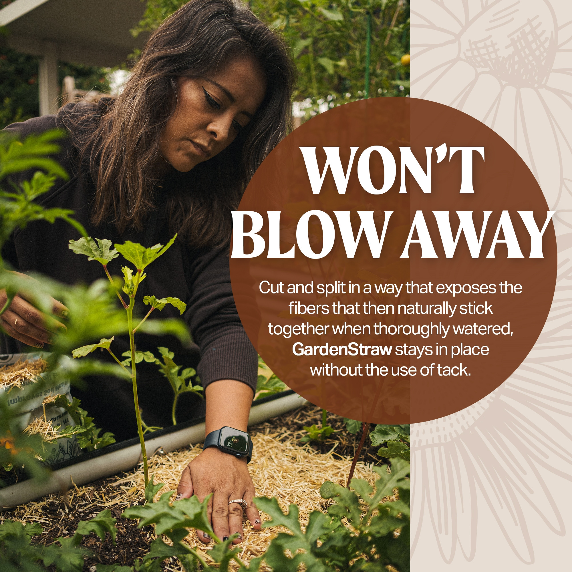 HealthiStraw GardenStraw – All-Natural, Clean, Sustainable Garden Straw Mulch for Gardens and Grass Seeding, 3 cu ft