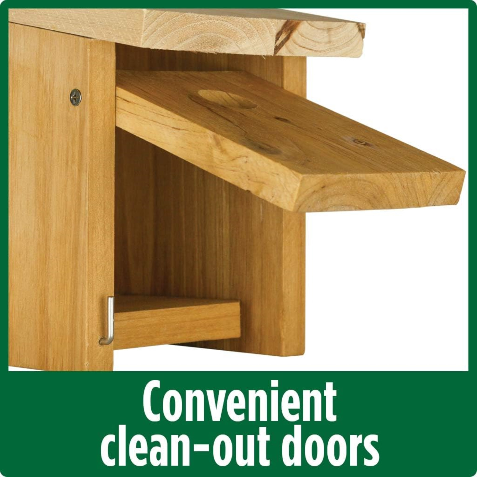 Wild Wings Cedar Box Wren House – Durable Shelter with Easy-Clean