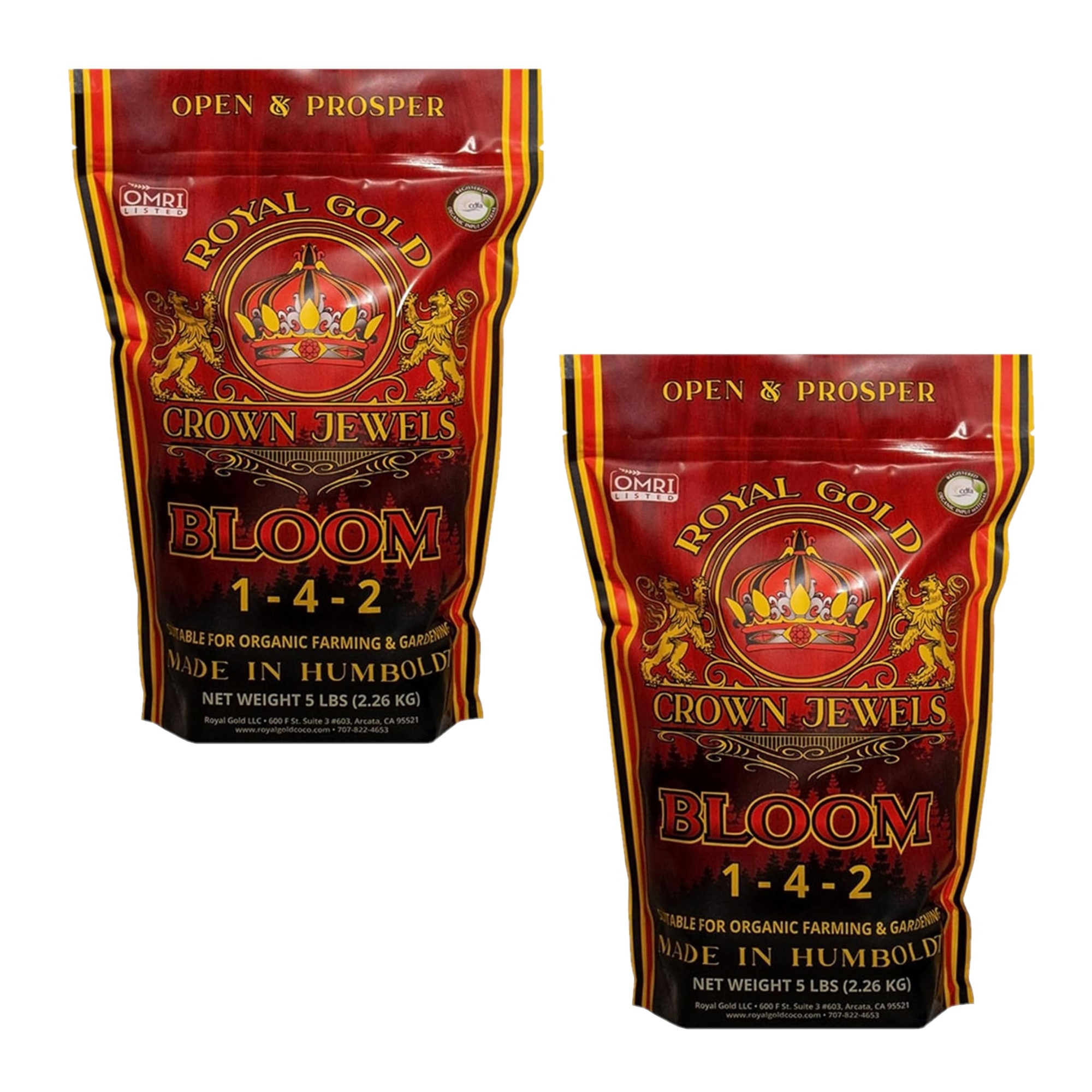 Royal Gold Crown Jewels Bloom Dry Fertilizer 1-4-2, 5 lbs (Pack of 2)
