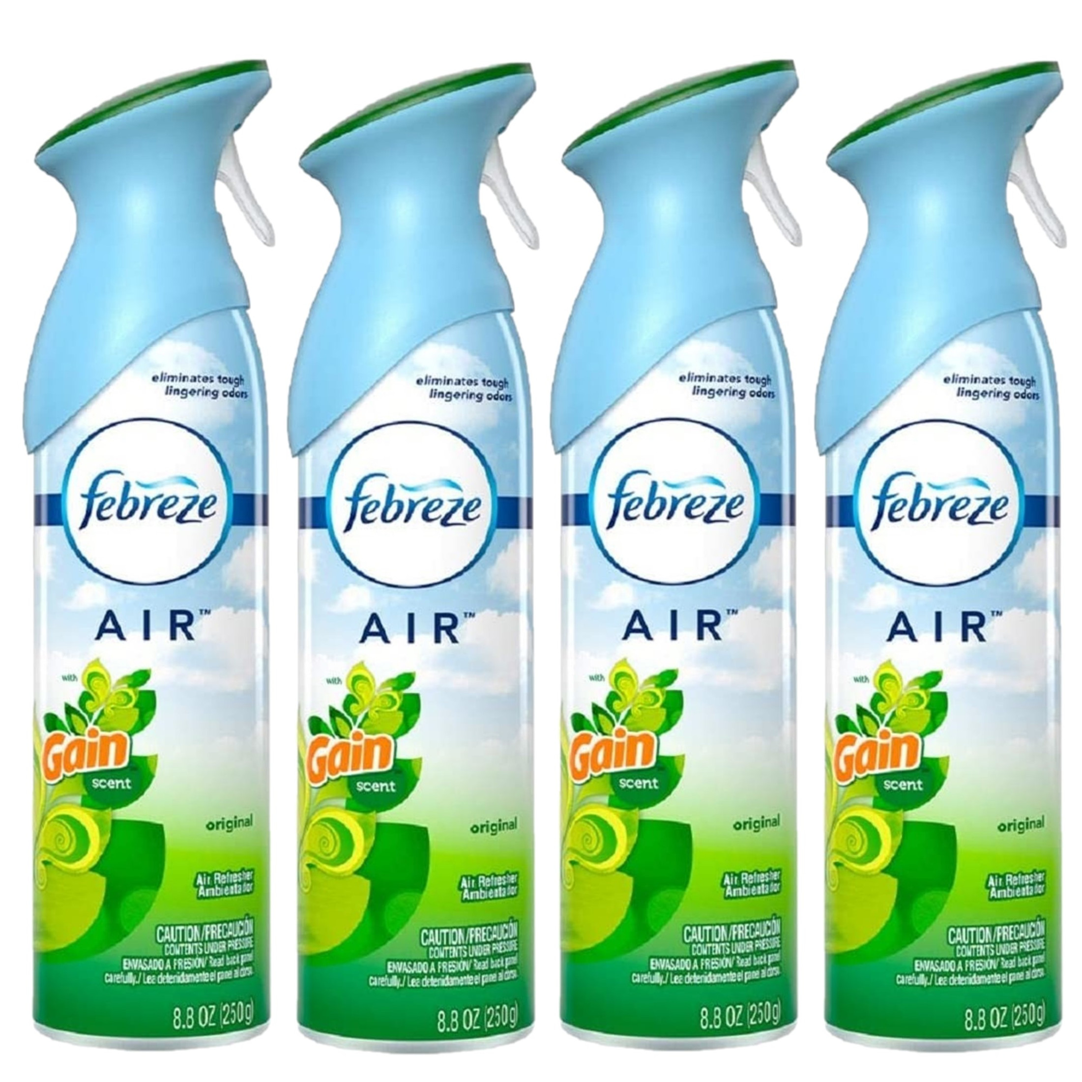 Febreze Odor-Eliminating Air Freshener with Gain Original Scent, 8.8 fl oz ( Pack of 4) - Esbenshades