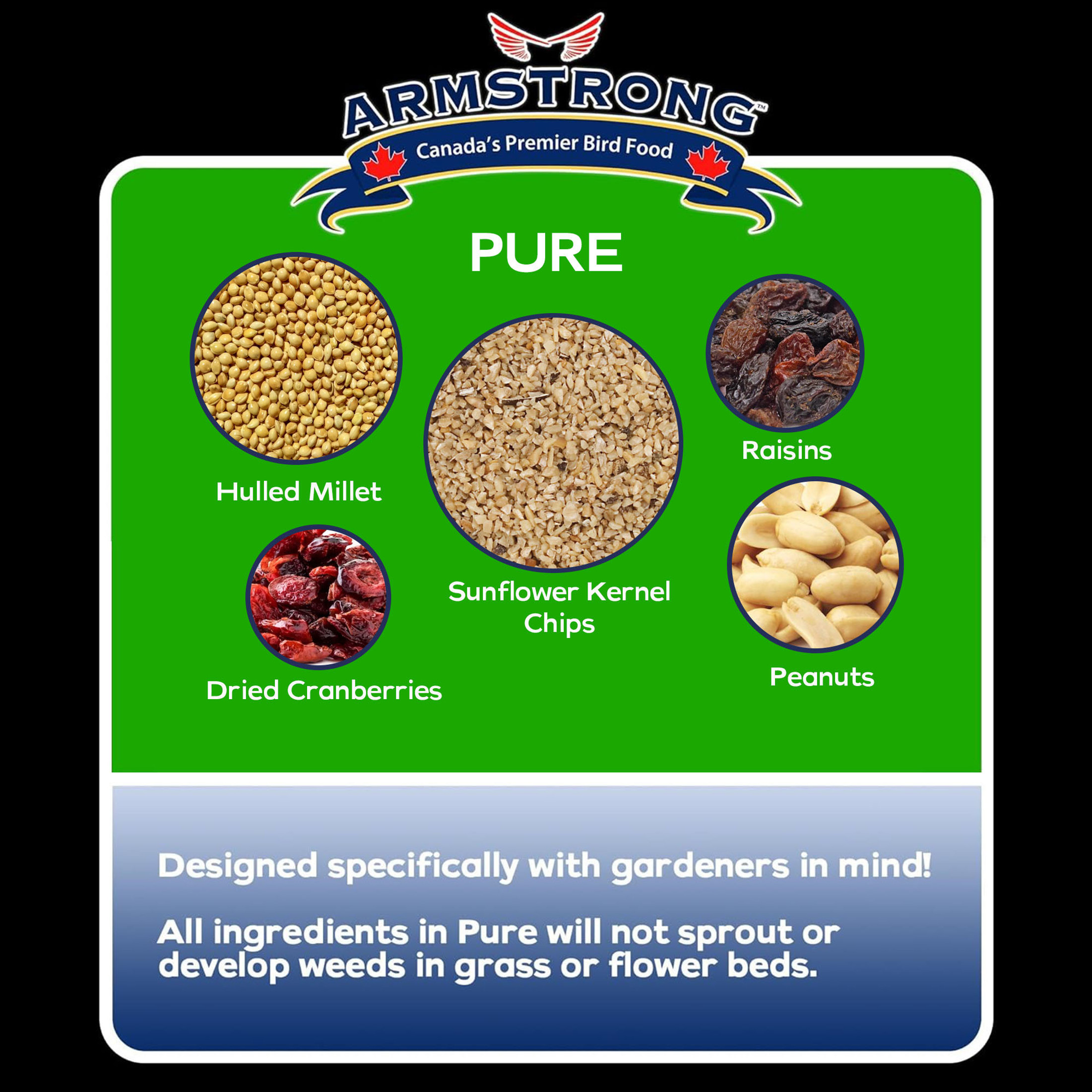 Armstrong Wild Bird Food Royal Jubilee Pure Bird Seed For No Mess or Sprouting Armstrong Wild Bird Food Royal Jubilee Pure Bird Seed For No Mess or Sprouting