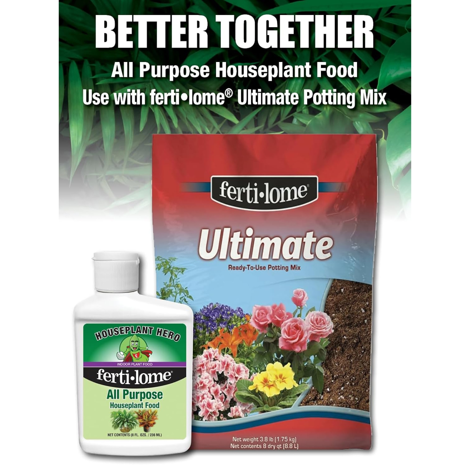 Fertilome Houseplant Hero 10-10-10 All Purpose Houseplant Food Concentrate, 8oz