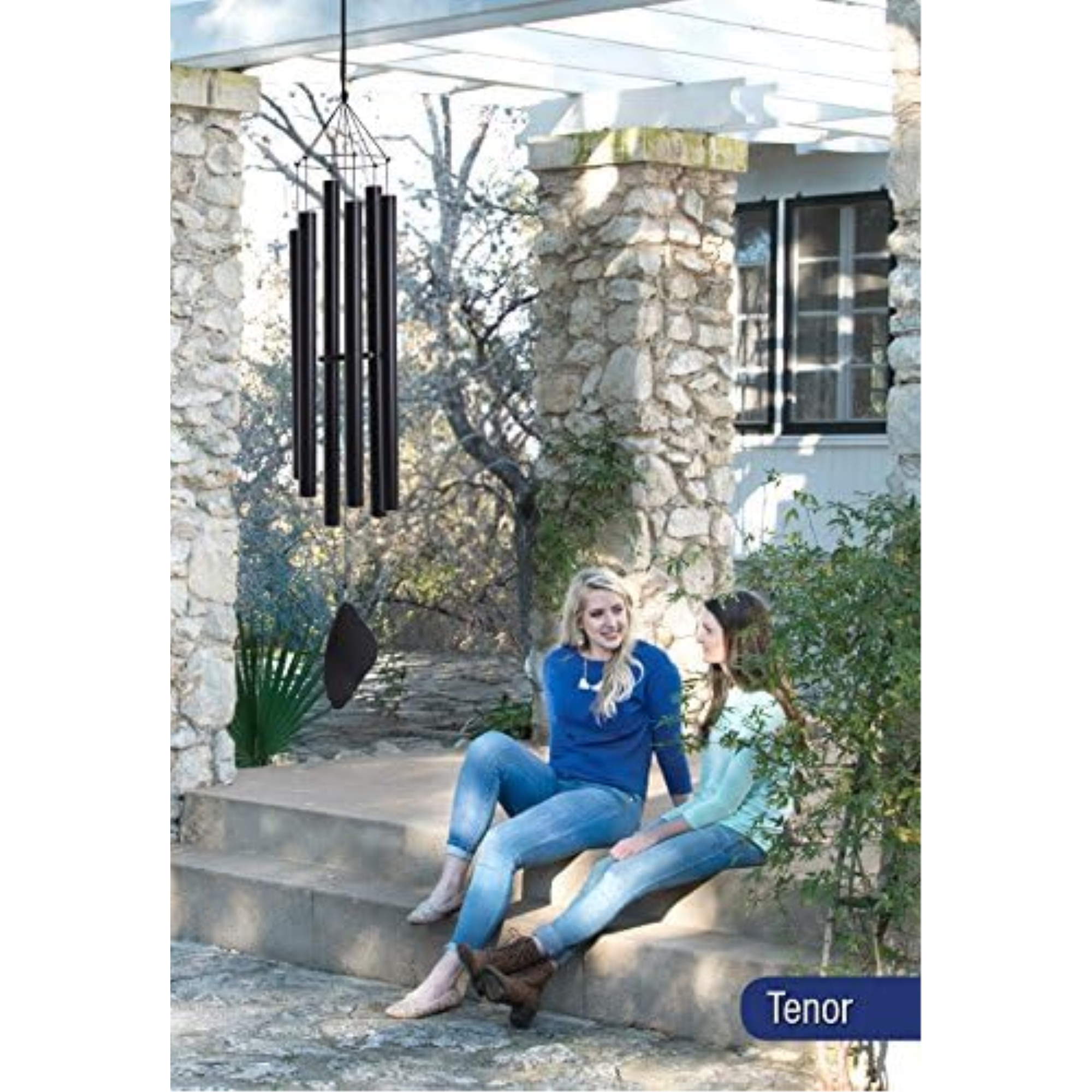 Music of the Spheres Mongolian Tenor, Medium-Large Handcrafted, Precision Tuned, Weather Resistant Unique Outdoor Wind Chime, 60"