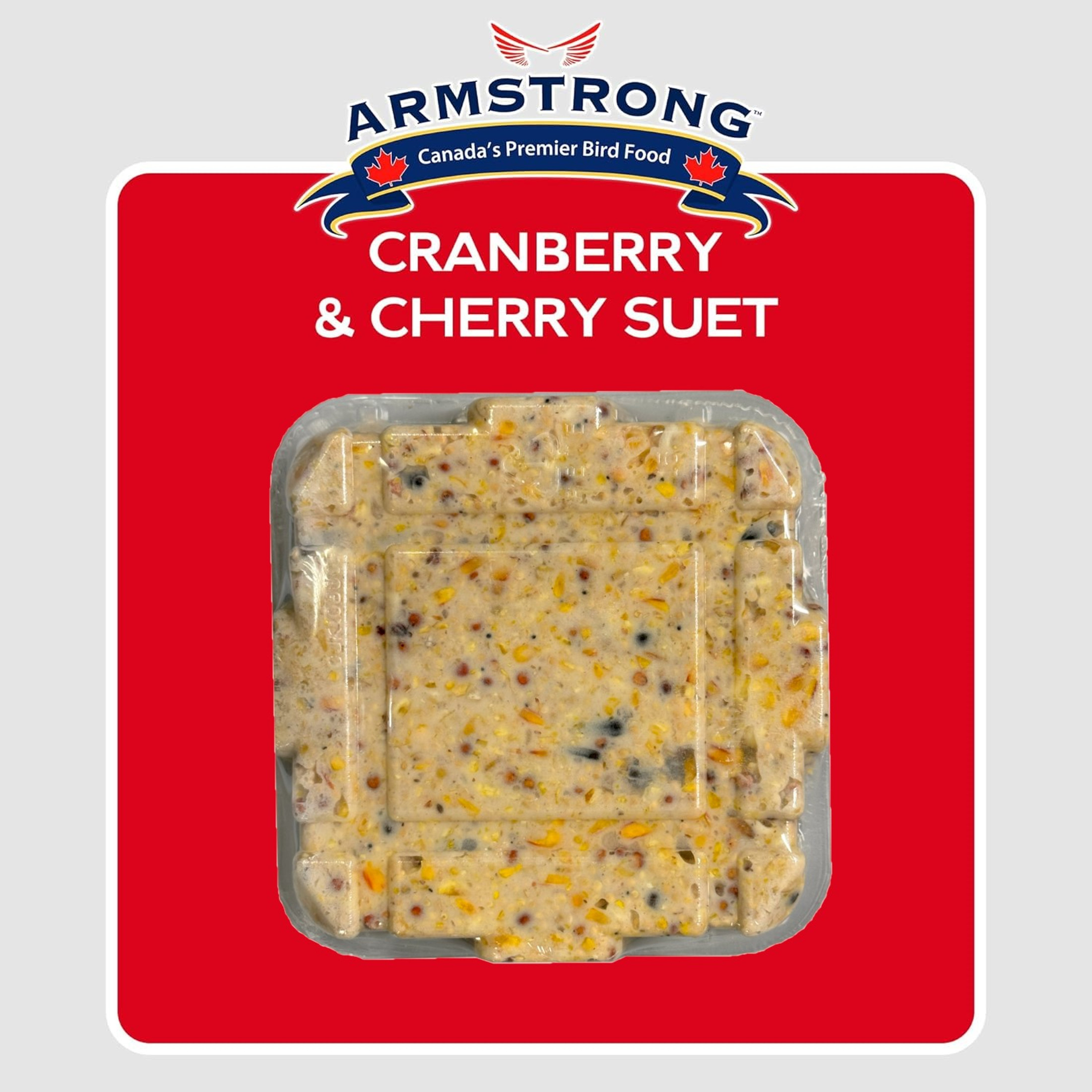 Armstrong Wild Bird Food Cranberry and Cherry Suet Cake, 11.3oz (Pack of 12)