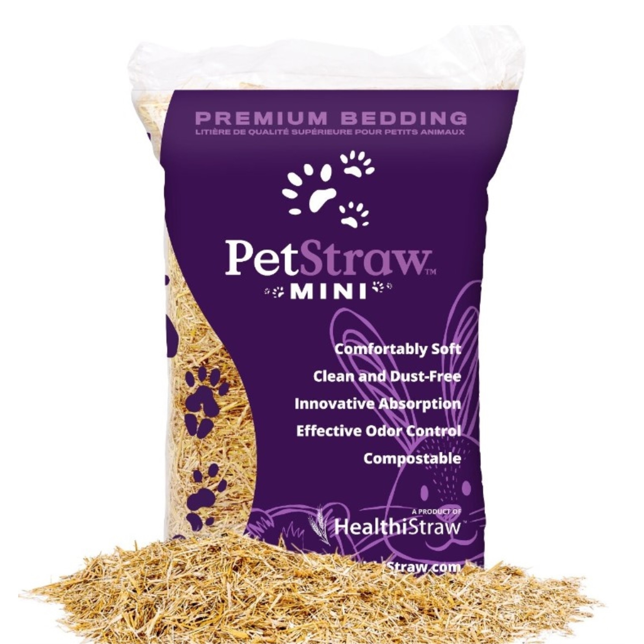 HealthiStraw PetStraw Mini, Multi-length Cut – All-Natural, Sustainable Wheat Straw for Small Pet, Bedding, Dust-Free, Soft Comfortable, 38 L HealthiStraw PetStraw Mini, Multi-length Cut – All-Natural, Sustainable Wheat Straw for Small Pet, Bedding, Dust-Free, Soft Comfortable, 38 L