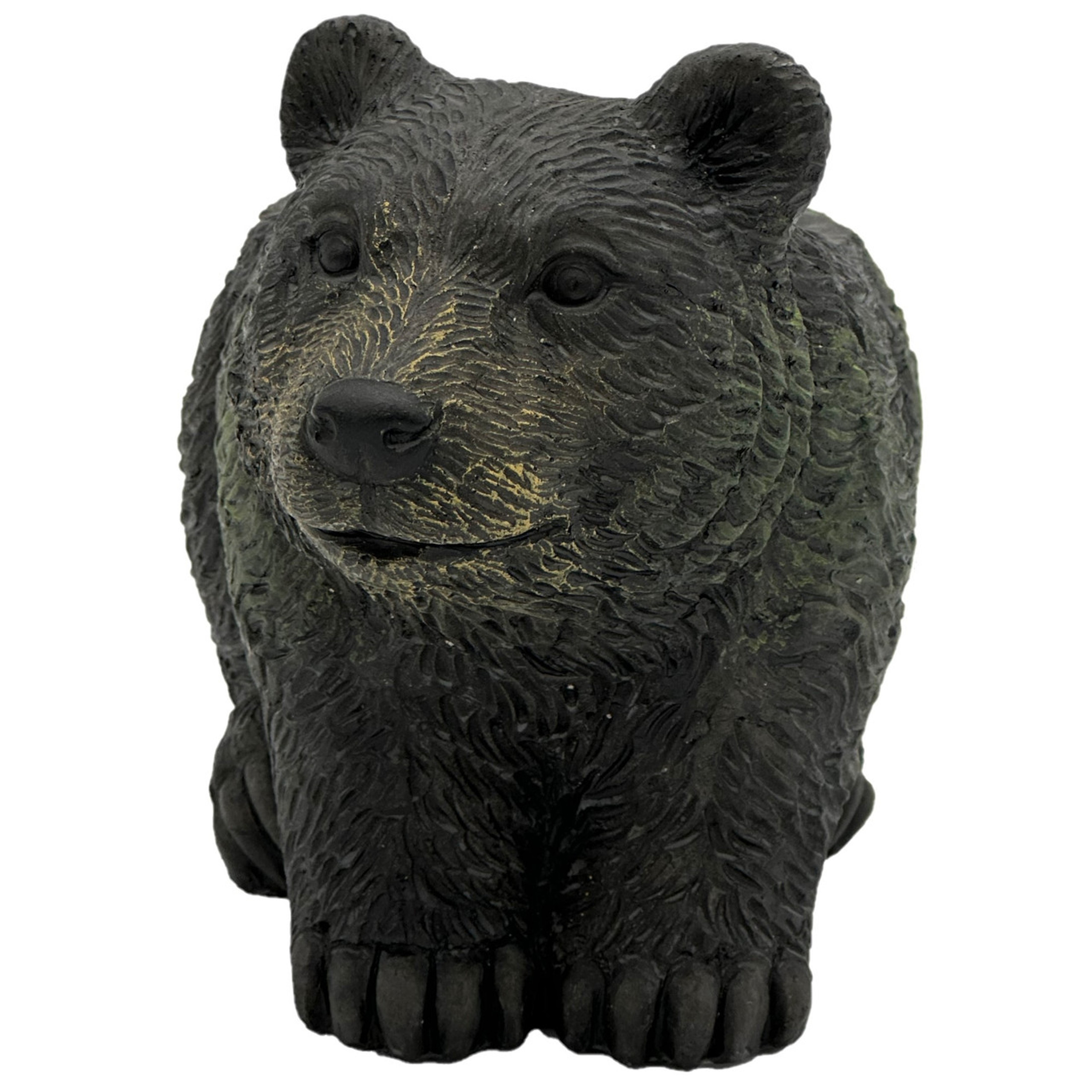 Classic Home and Garden Cement Buddies Indoor/Outdoor Planter with Drainage Hole, Bear, Dark Brown, 7in