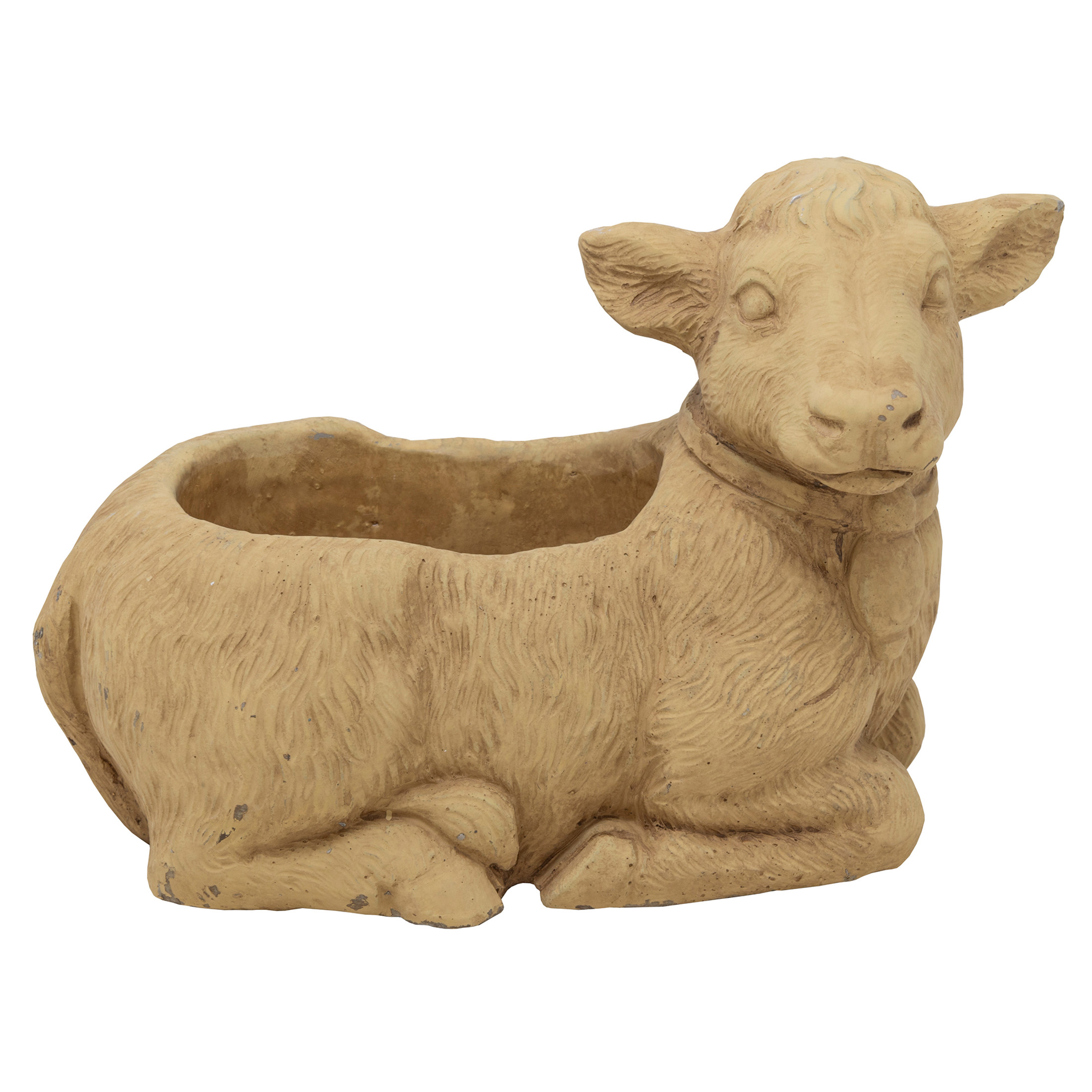 Classic Home and Garden Cement Buddies Indoor Outdoor Cow Planter