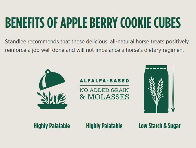 Standlee Premium Western Forage, Apple Berry Flavored Cookie Cubes for Horses