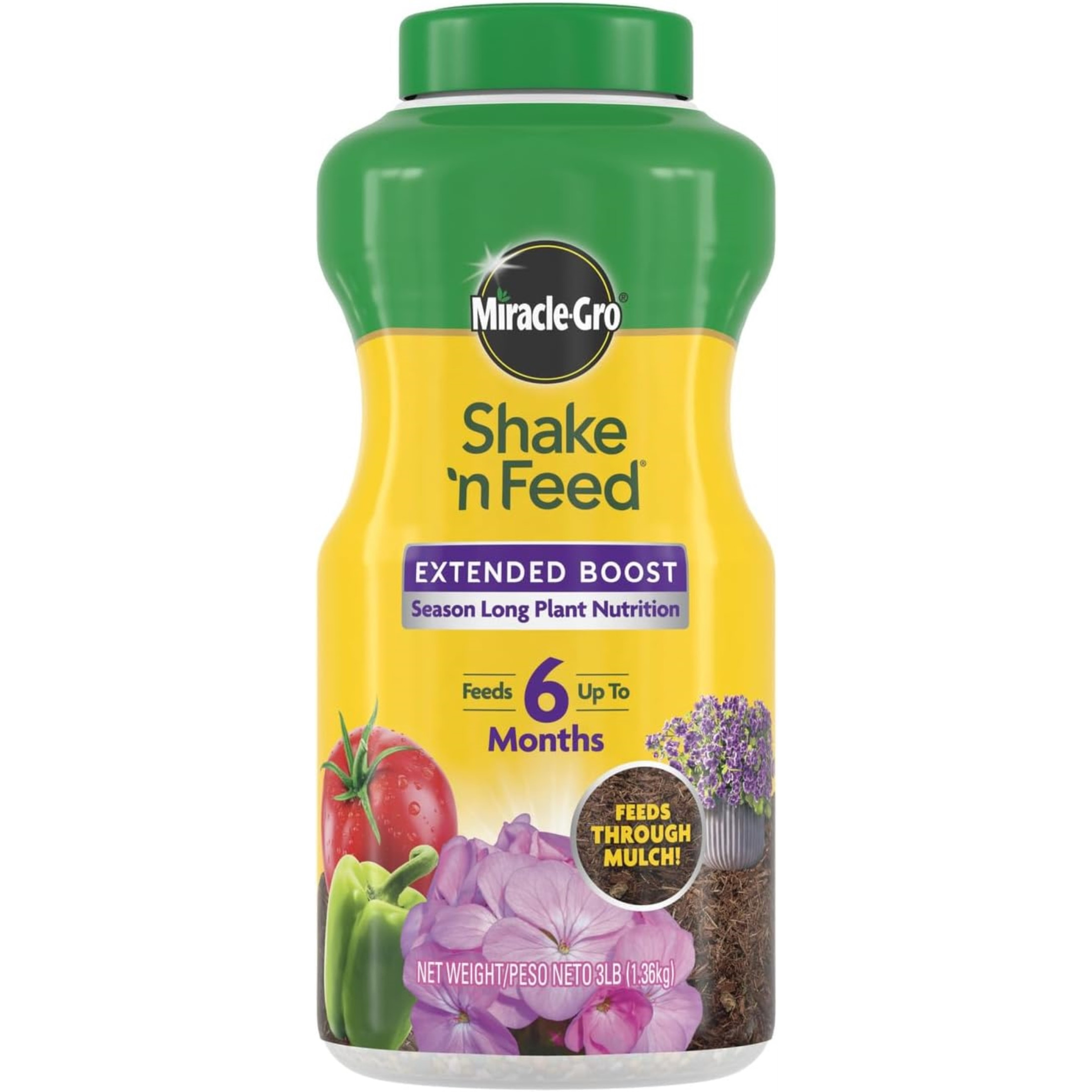 Miracle-Gro Shake 'n Feed Extended Boost, Feeds Up to 6 Months, 3lbs