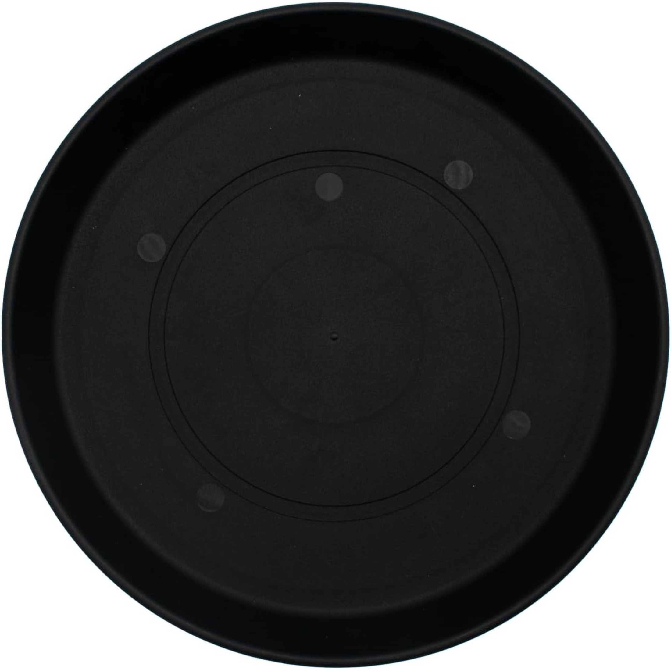 The HC Companies Round Prima Plastic Plant Saucer, Indoor Outdoor Plant Trays, Black, 8.5"