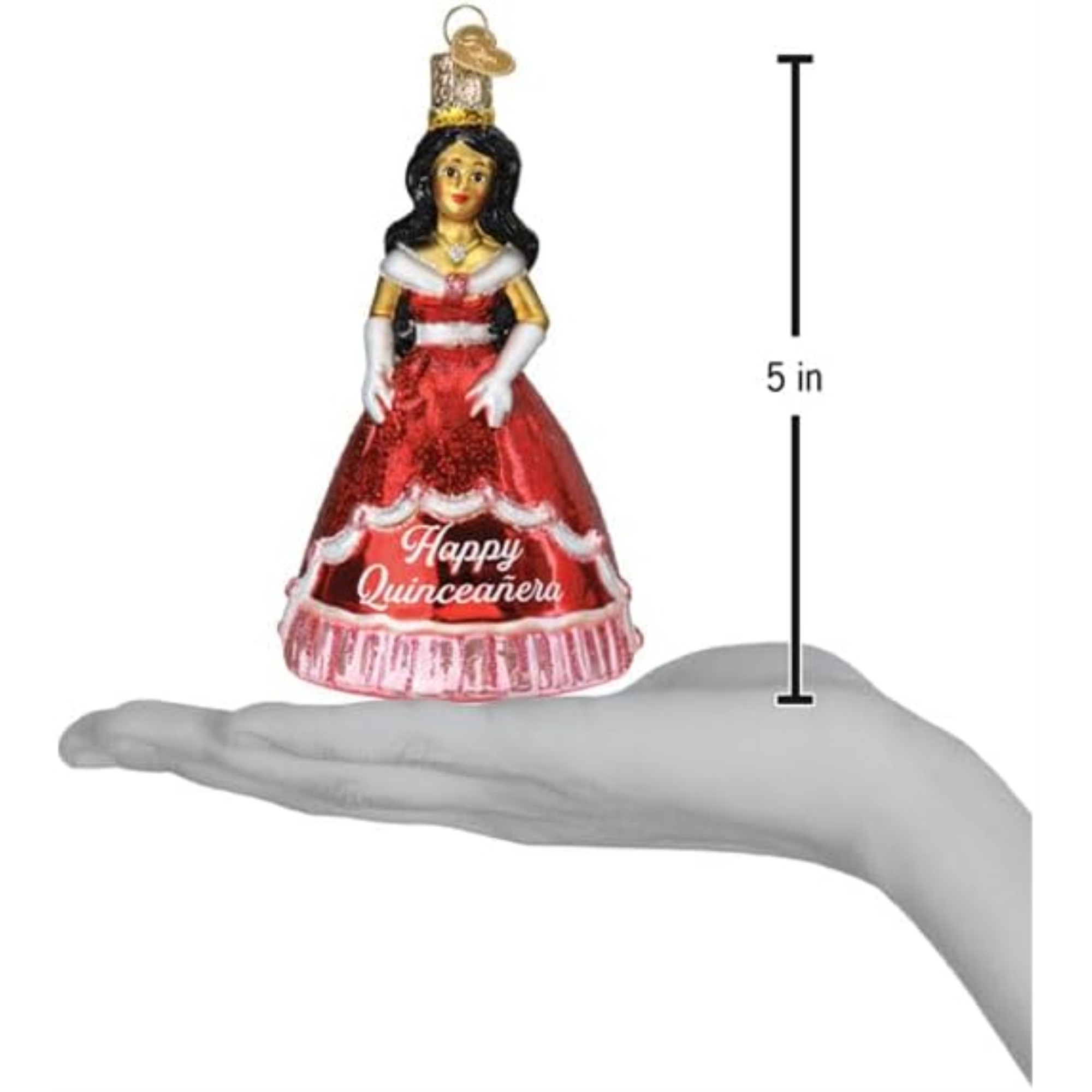 Old World Christmas Blown Glass Ornament for Christmas Tree, La Quinceanera