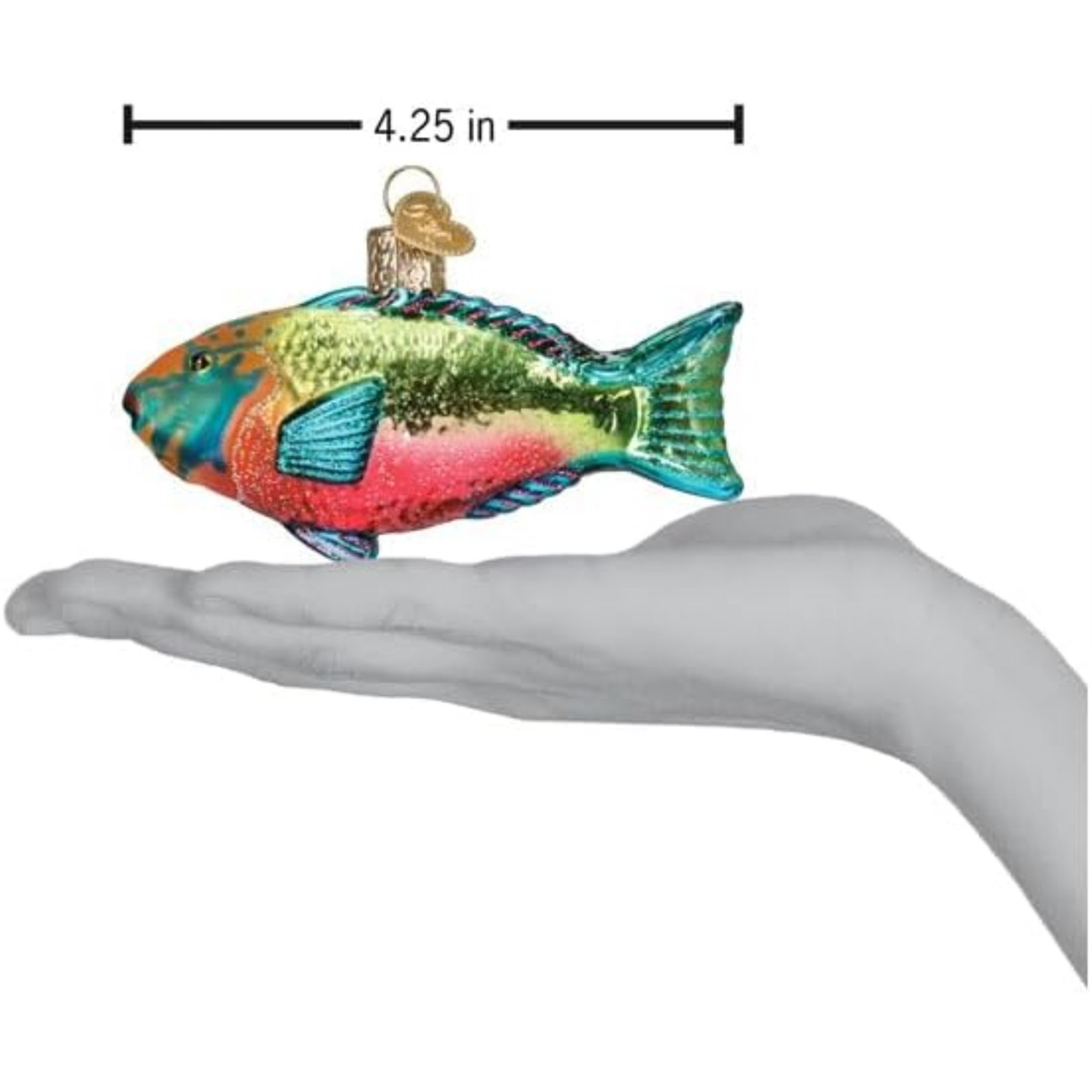 Old World Christmas Blown Glass Ornament for Christmas Tree, Parrotfish (with OWC Gift Box)