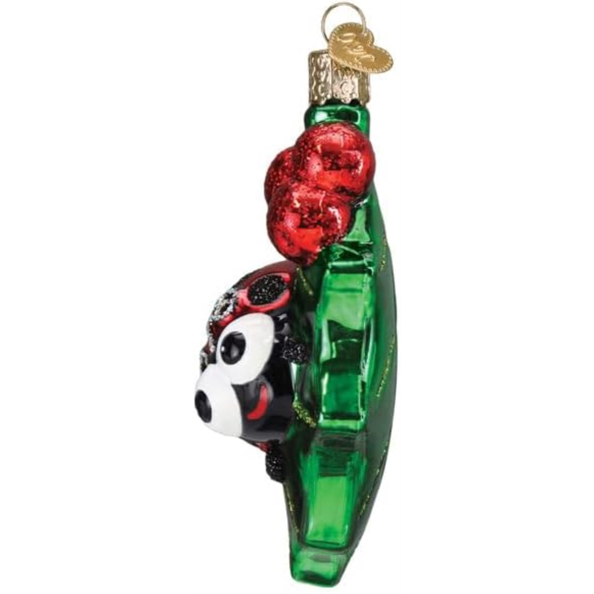 Old World Christmas Blown Glass Ornament for Christmas Tree, Holly Ladybug