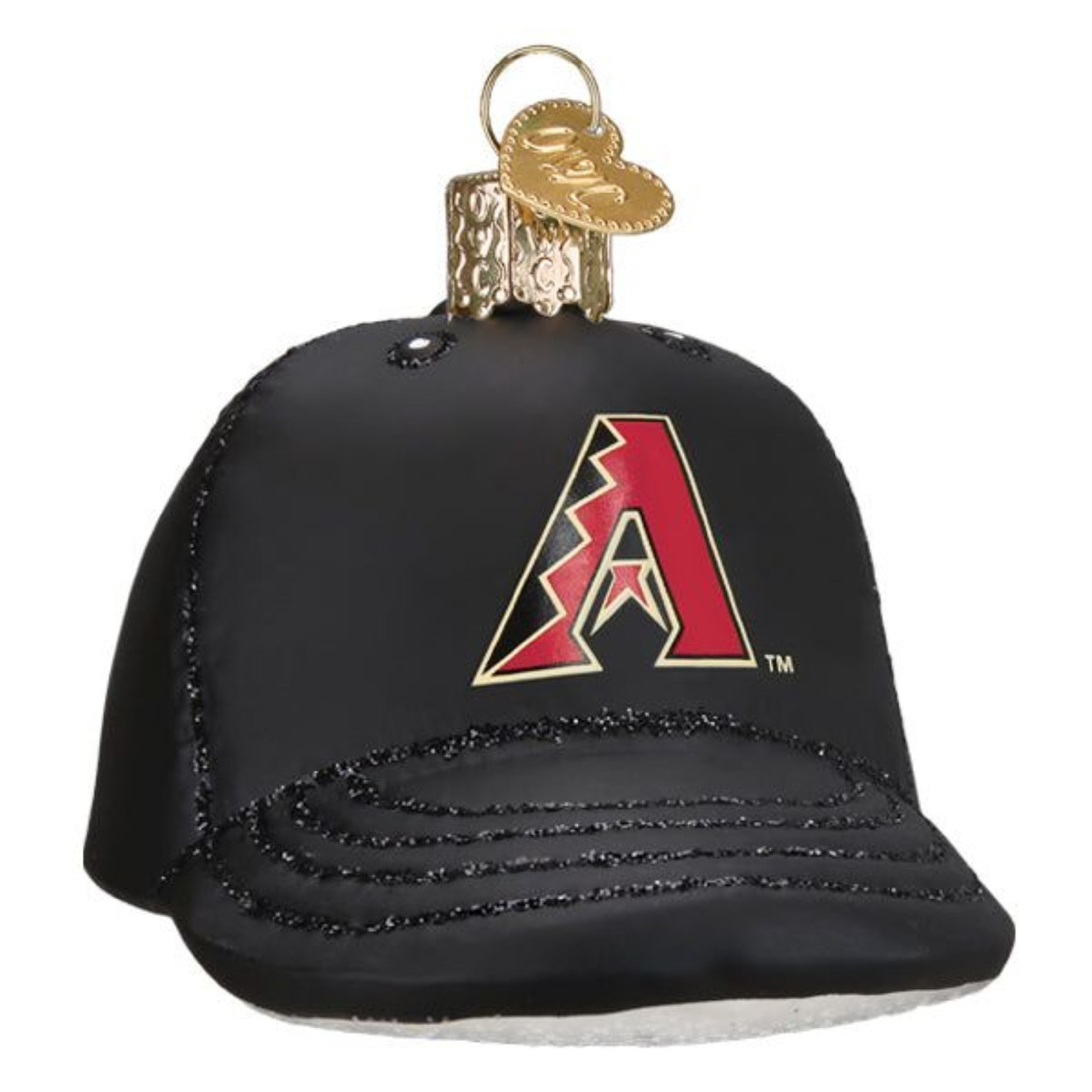Old World Christmas Blown Glass Ornament for Christmas Tree, Arizona Diamondbacks Baseball Cap (with OWC Gift Box)