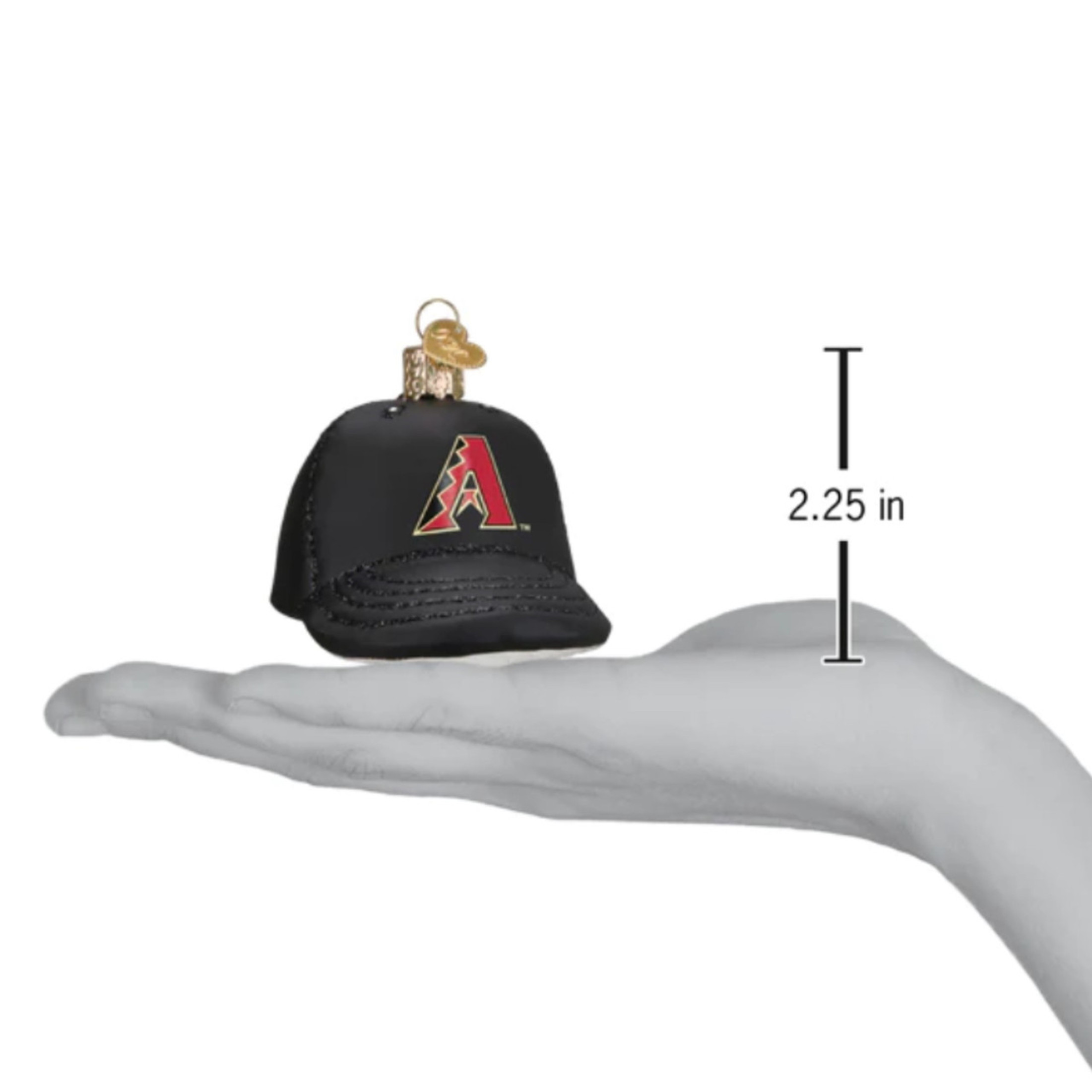 Old World Christmas Blown Glass Ornament for Christmas Tree, Arizona Diamondbacks Baseball Cap (with OWC Gift Box)