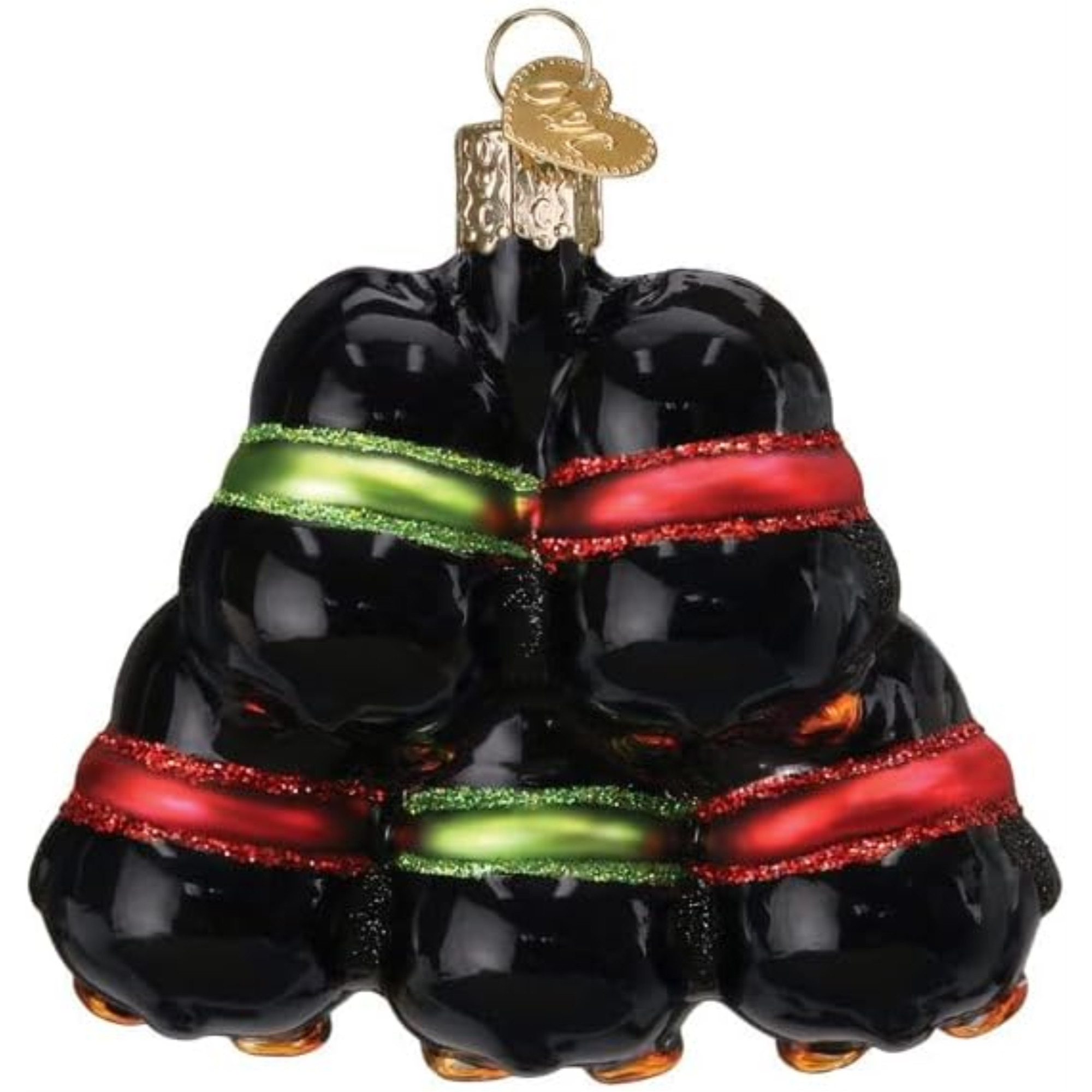 Old World Christmas Blown Glass Ornament for Christmas Tree, Penguin Family Of 5