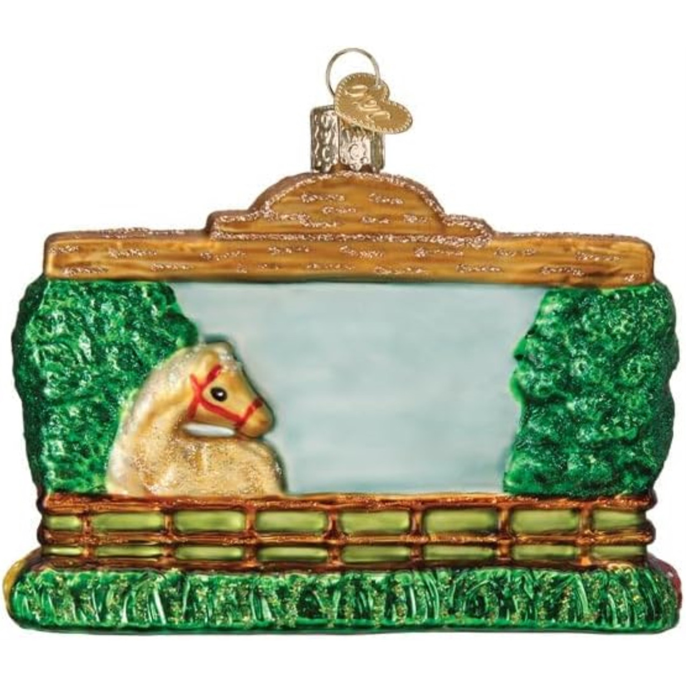 Old World Christmas Blown Glass Ornament for Christmas Tree, Our Ranch (with OWC Gift Box)