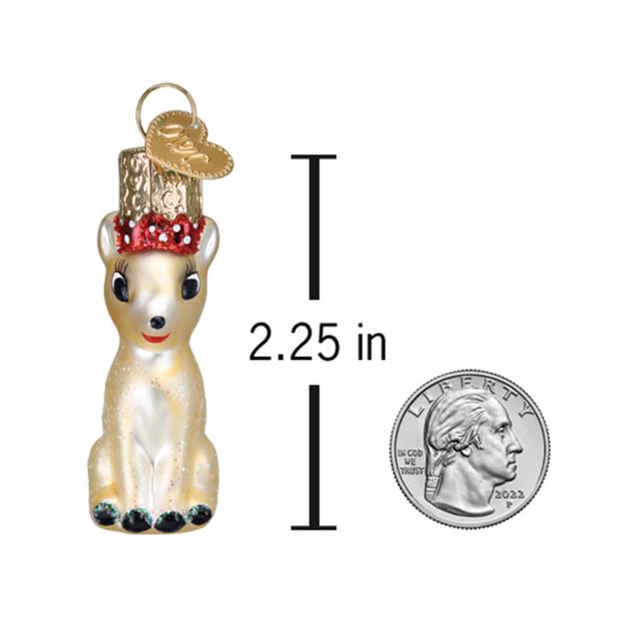 Old World Christmas Blown Glass Ornament for Christmas Tree, Mini Clarice (with OWC Gift Box)