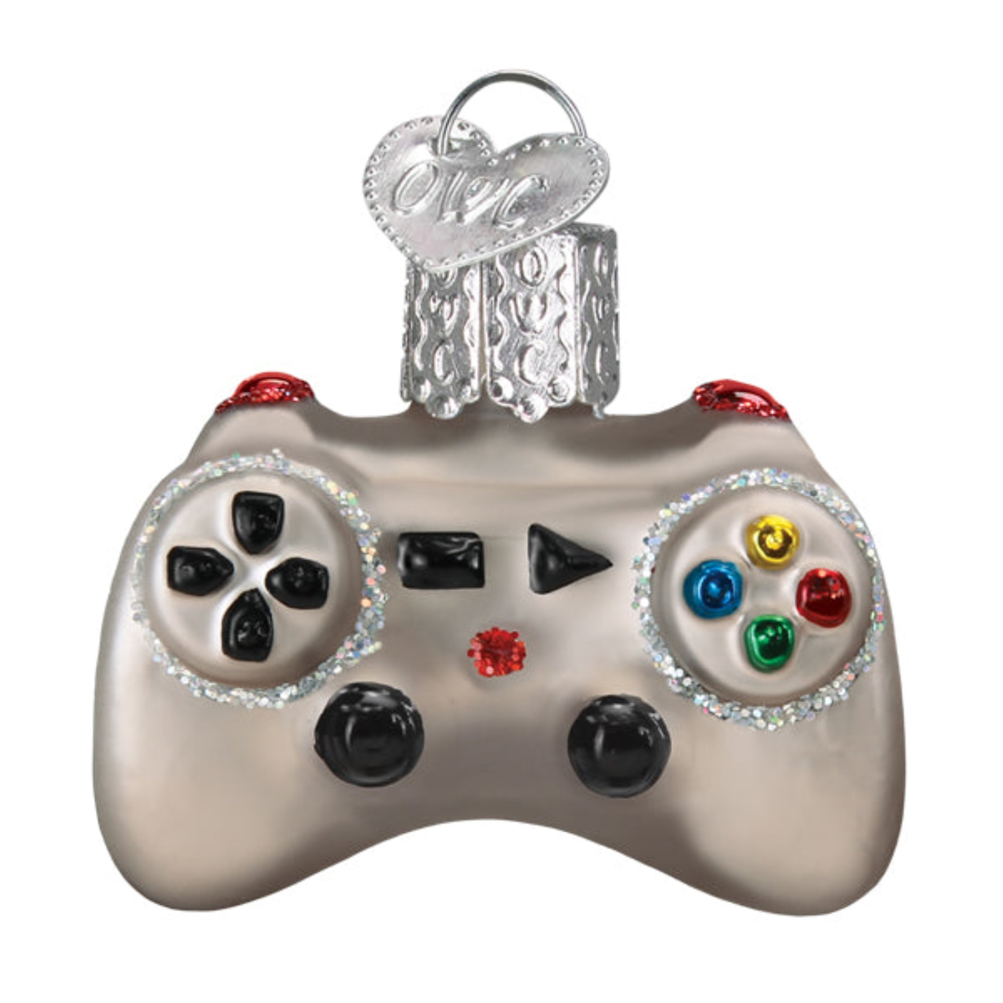 Old World Christmas Blown Glass Ornament for Christmas Tree, Mini Video Game Controller