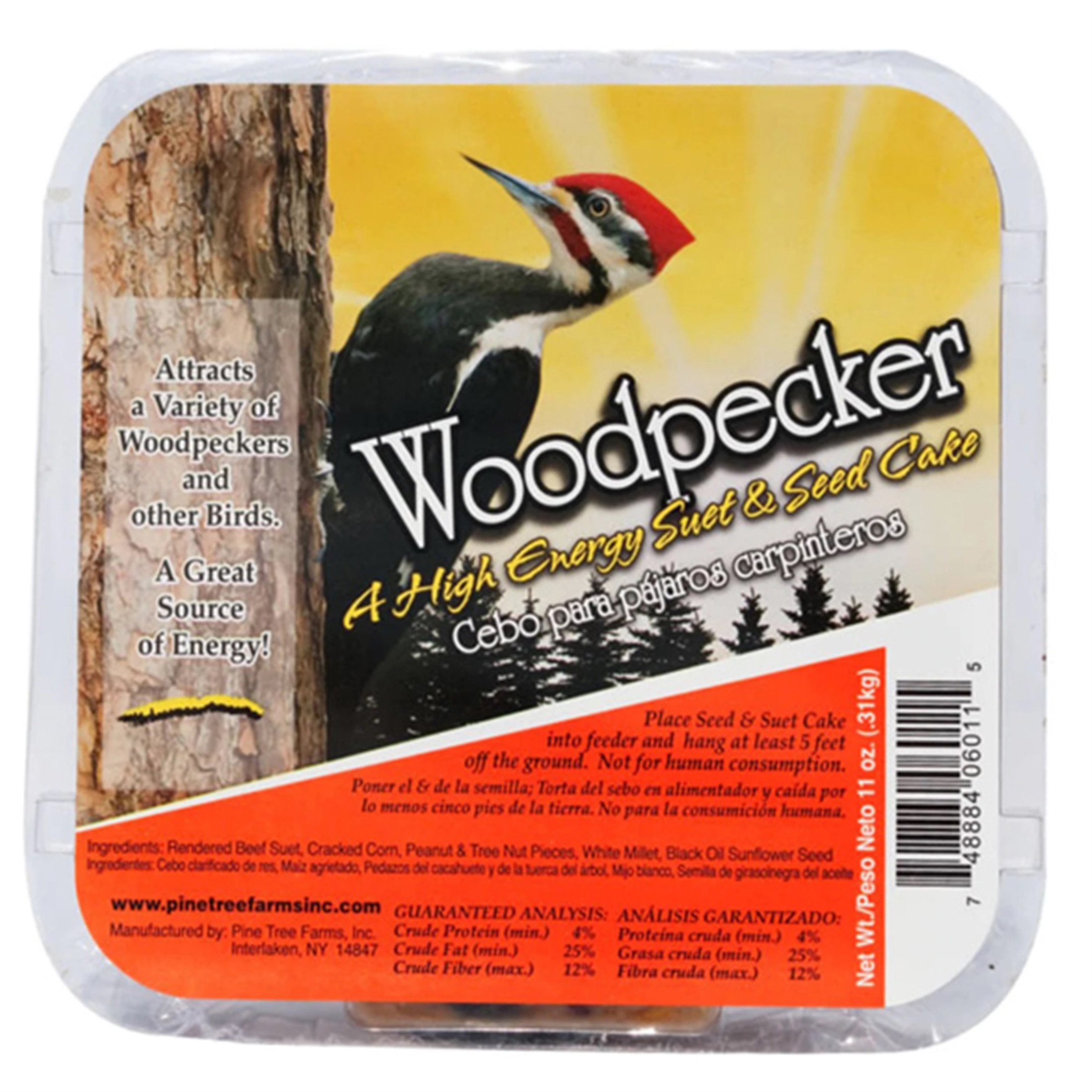 Pine Tree Farms Woodpecker Hi Energy Suet