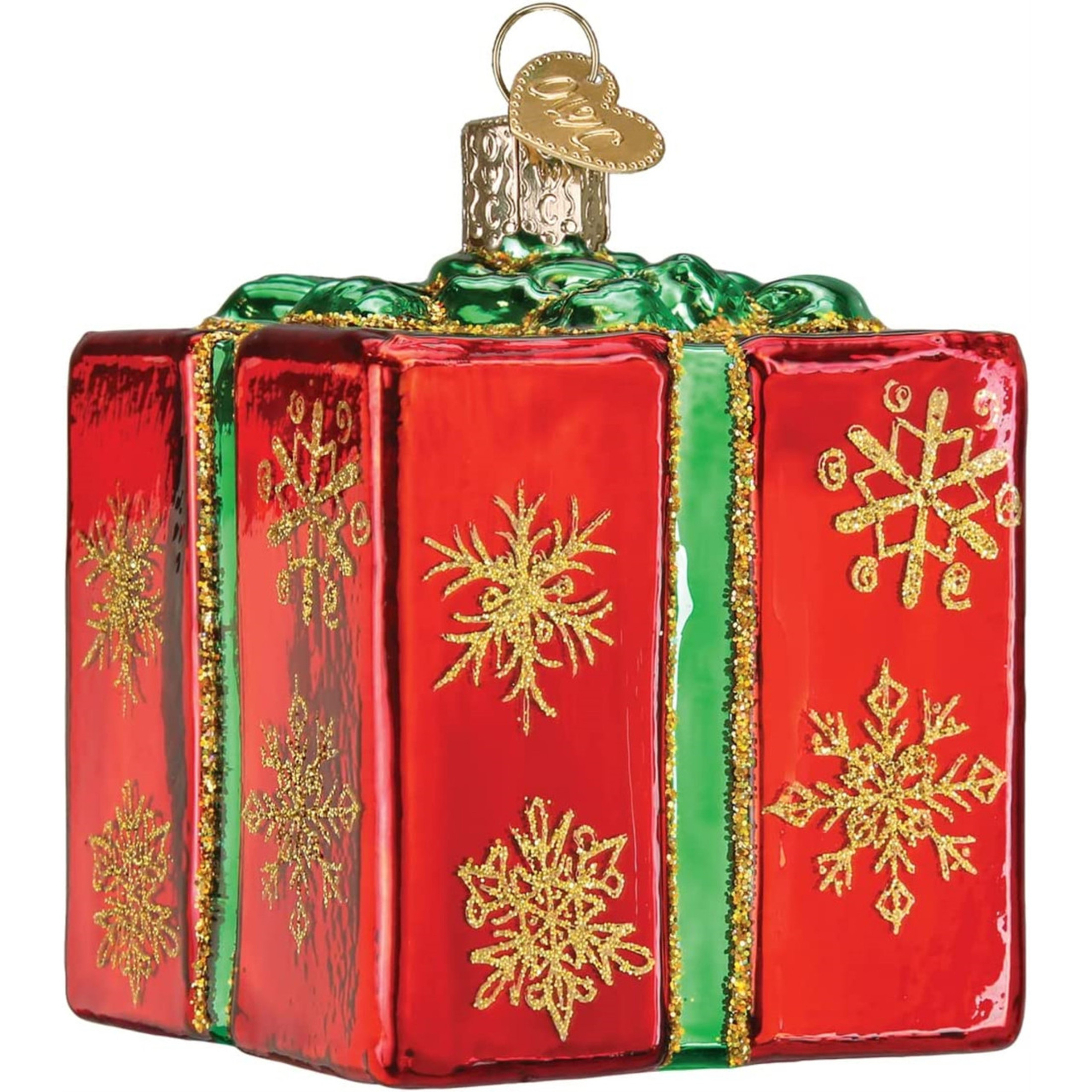 Old World Christmas Glass Blown Ornament, Red Gift Box, 3.25" (With OWC Gift Box)