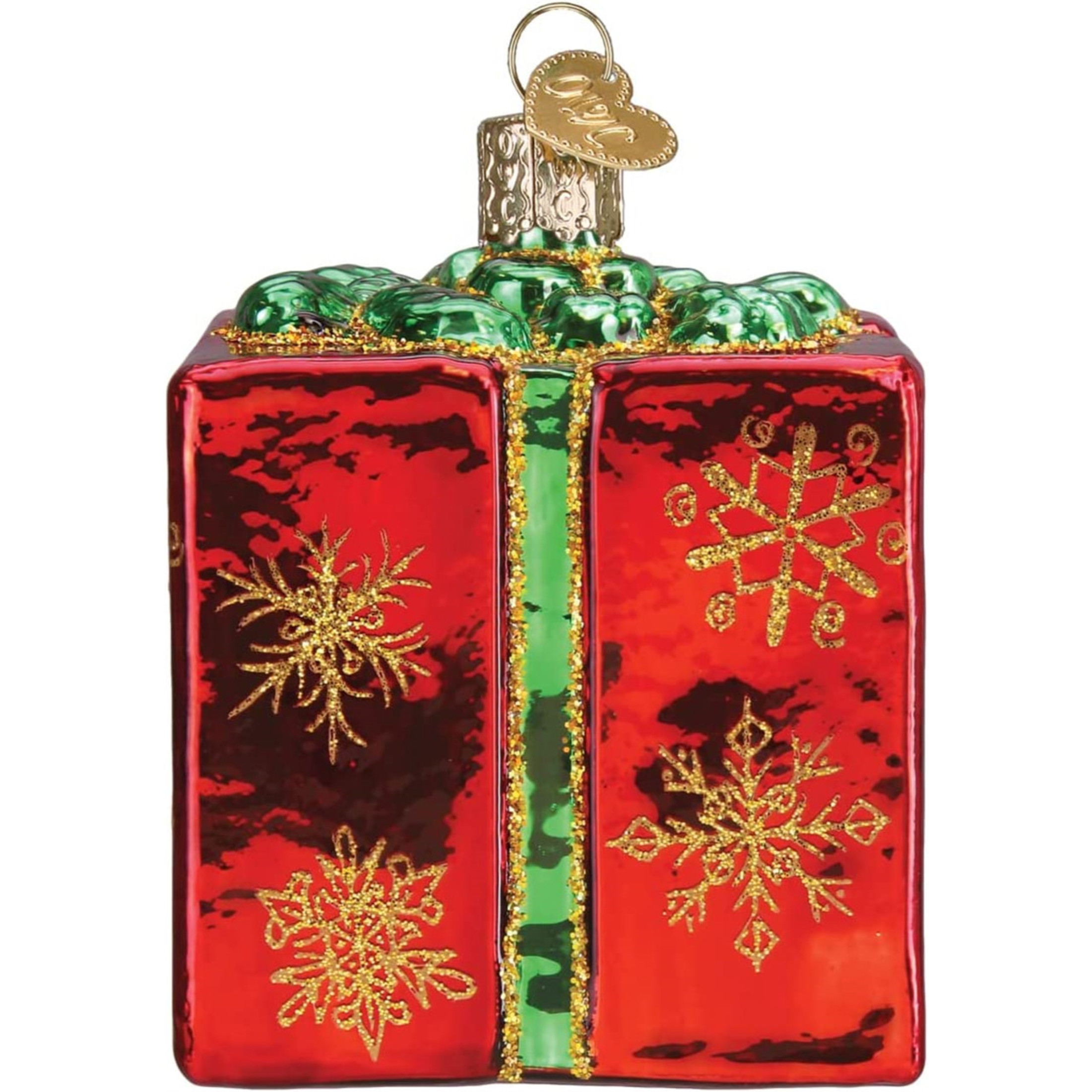 Old World Christmas Glass Blown Ornament, Red Gift Box, 3.25" (With OWC Gift Box)