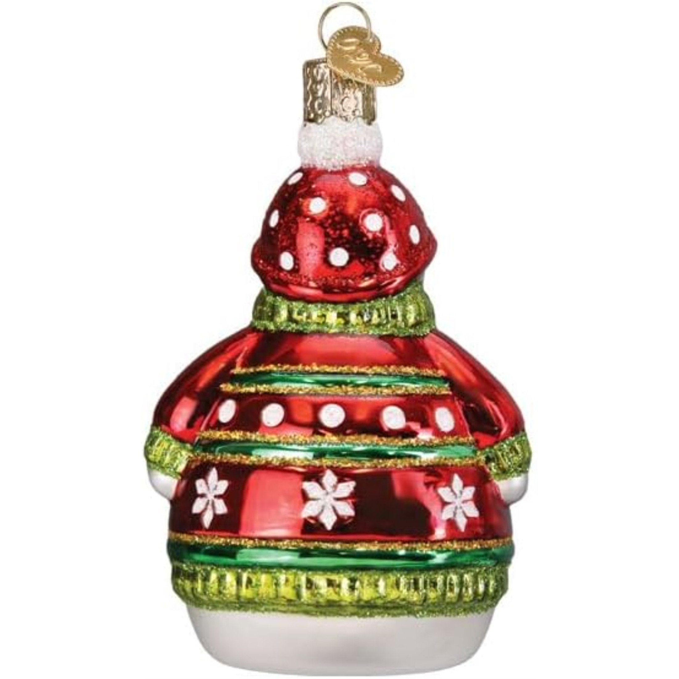 Old World Christmas Blown Glass Ornament for Christmas Tree, 2024 Snowman (with OWC Gift Box)
