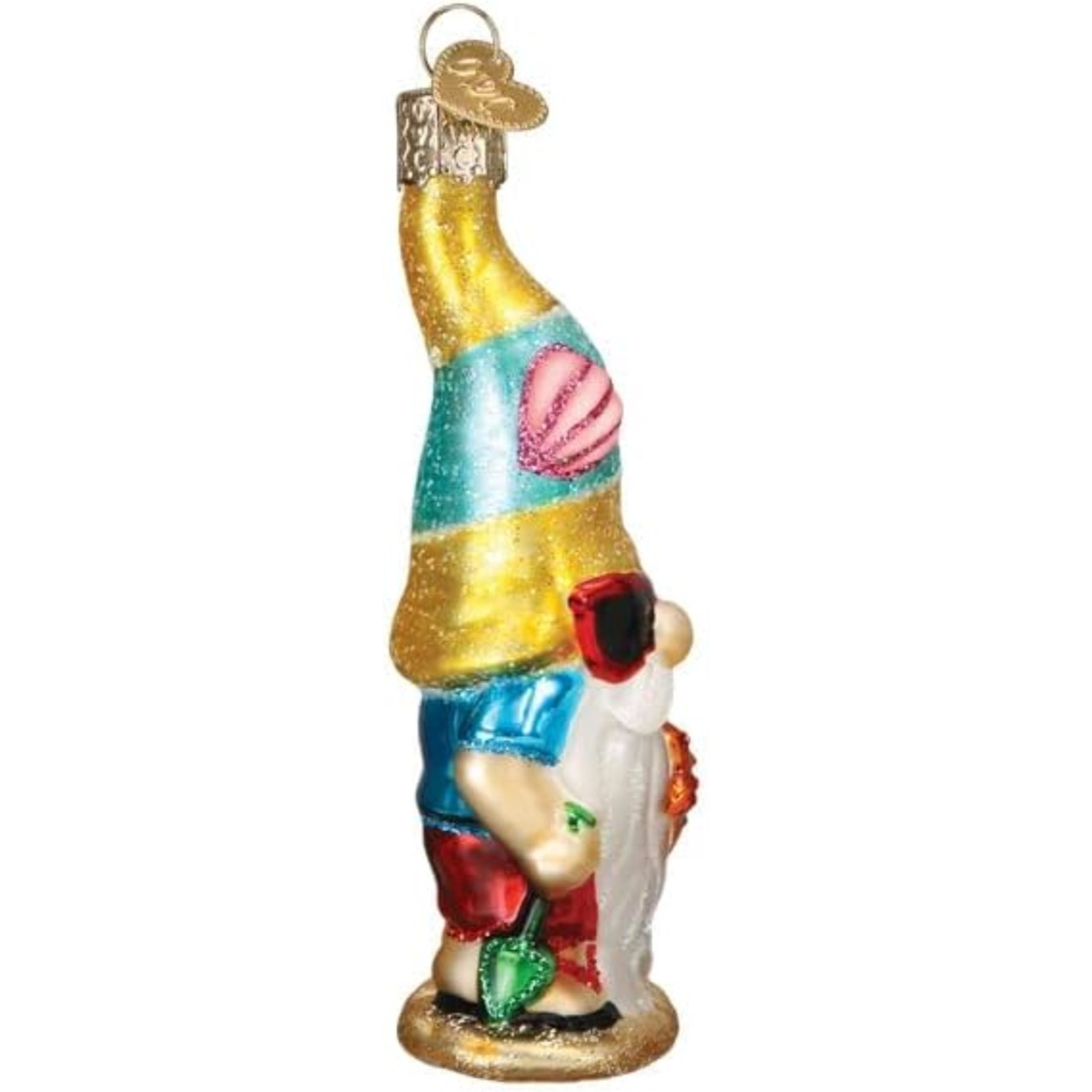 Old World Christmas Blown Glass Ornament for Christmas Tree, Seaside Gnome (with OWC Gift Box)