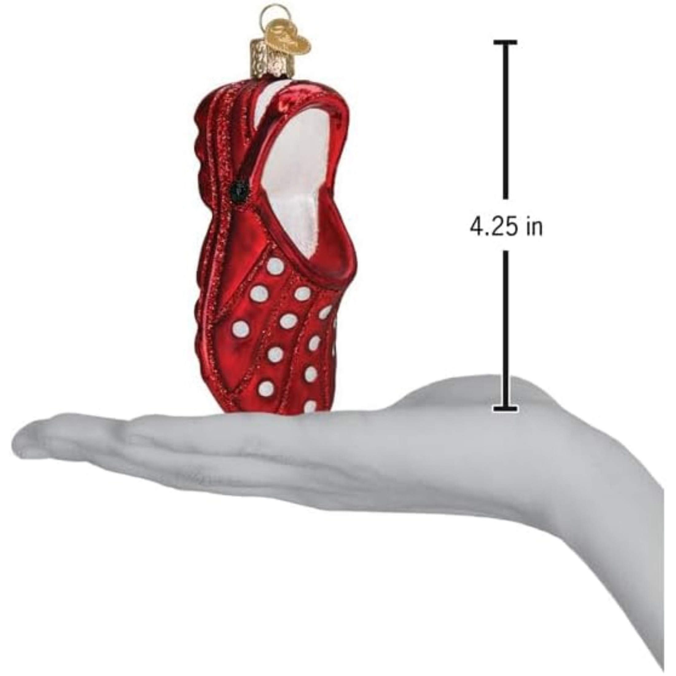 Old World Christmas Blown Glass Ornament for Christmas Tree, Rubber Clog (with OWC Gift Box)