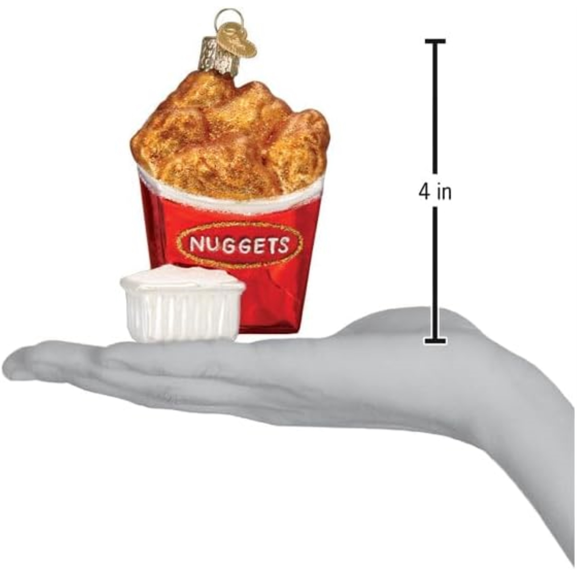 Old World Christmas Blown Glass Ornament for Christmas Tree, Chicken Nuggets