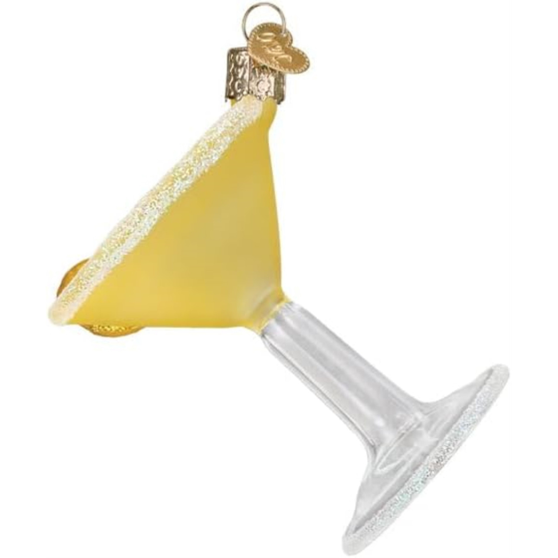 Old World Christmas Blown Glass Ornament for Christmas Tree, Lemon Drop Martini (with OWC Gift Box)
