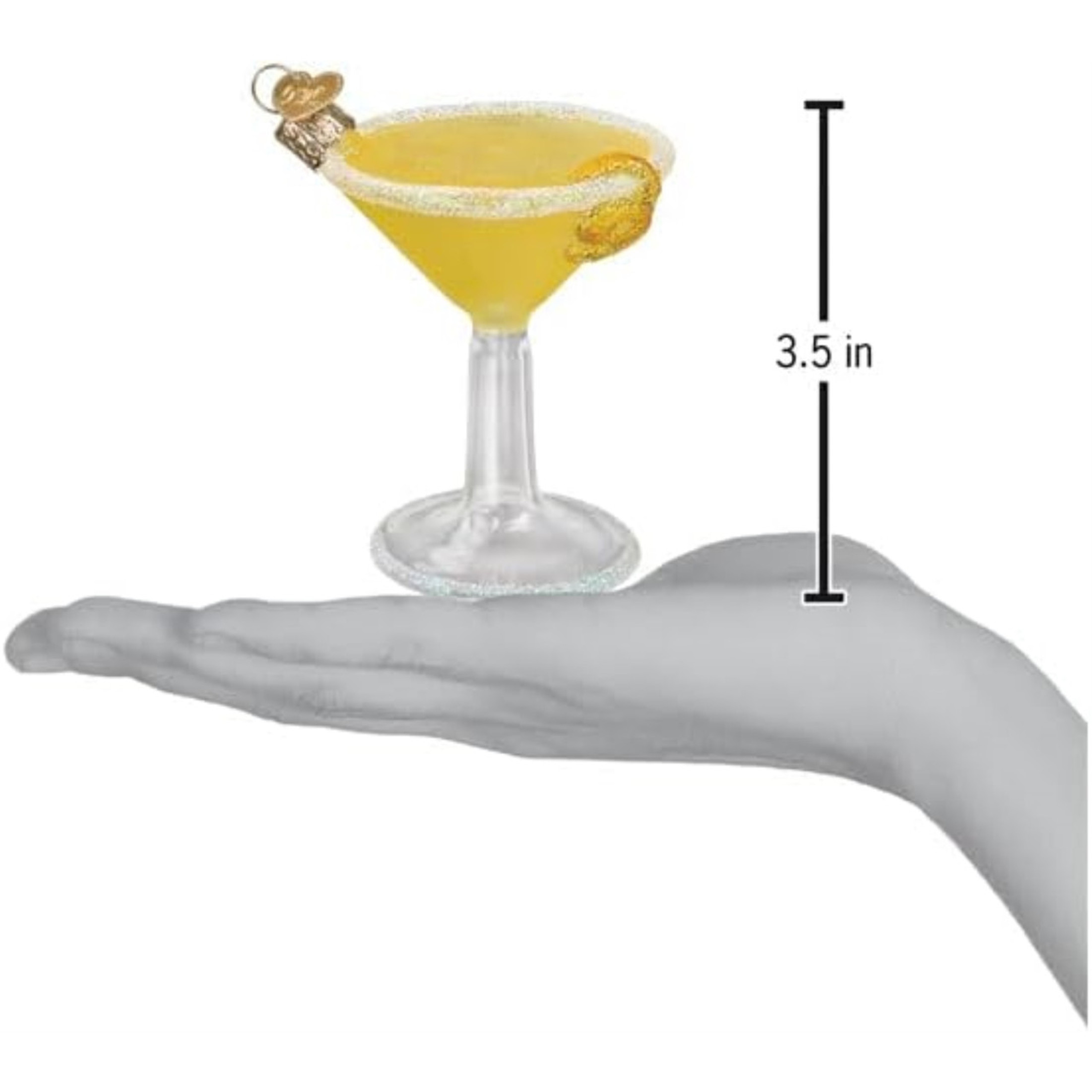 Old World Christmas Blown Glass Ornament for Christmas Tree, Lemon Drop Martini (with OWC Gift Box)