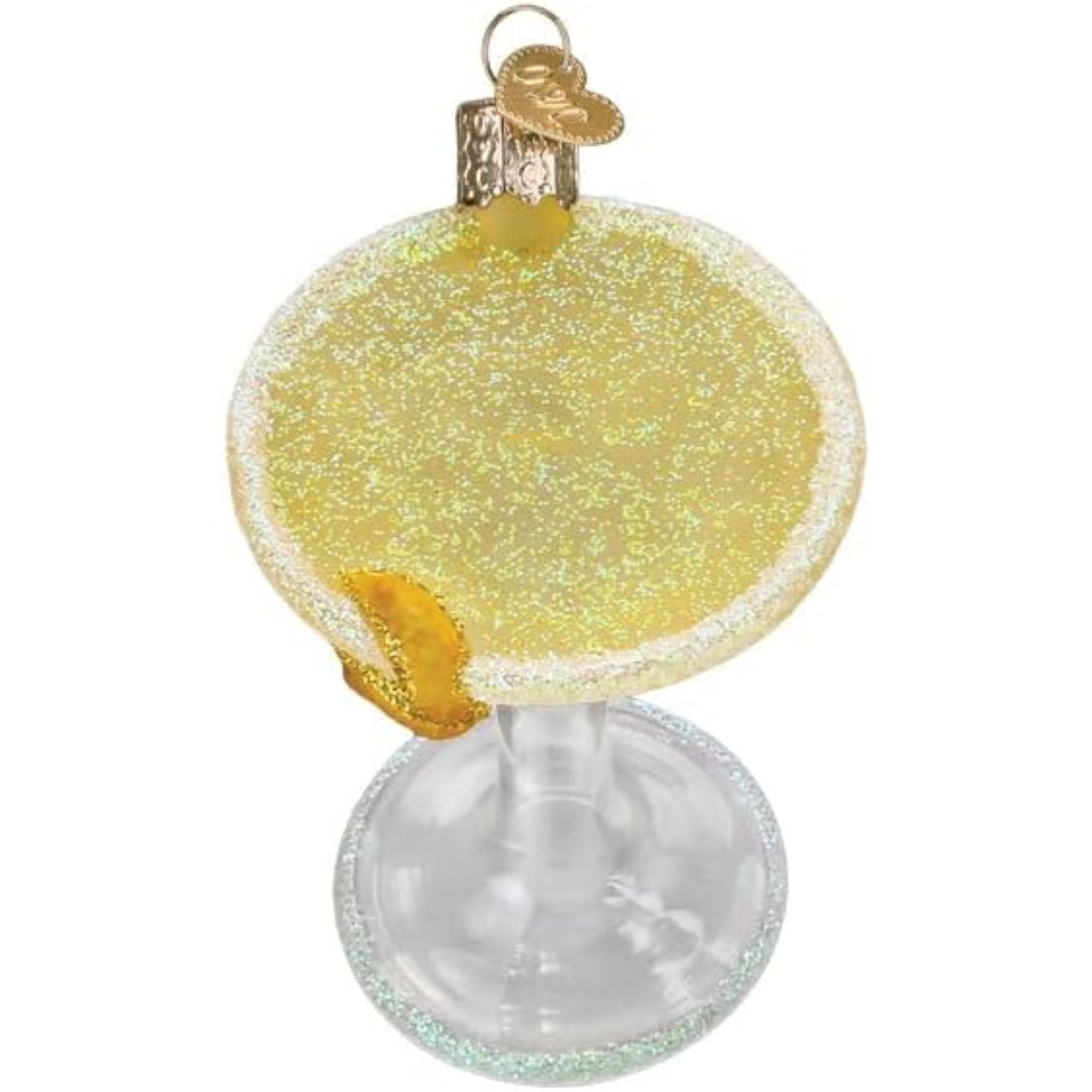Old World Christmas Blown Glass Ornament for Christmas Tree, Lemon Drop Martini