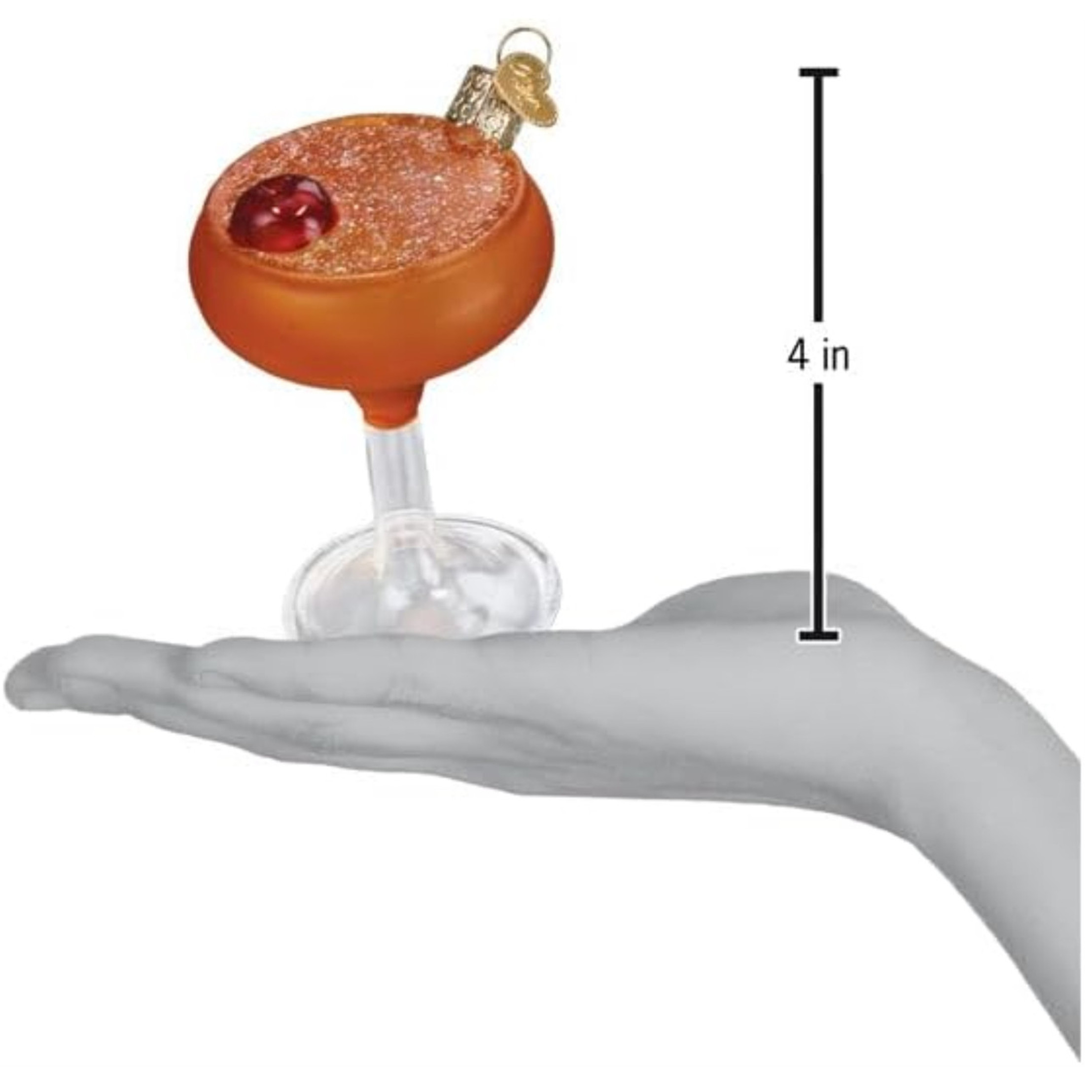 Old World Christmas Blown Glass Ornament for Christmas Tree, Manhattan Martini (with OWC Gift Box)